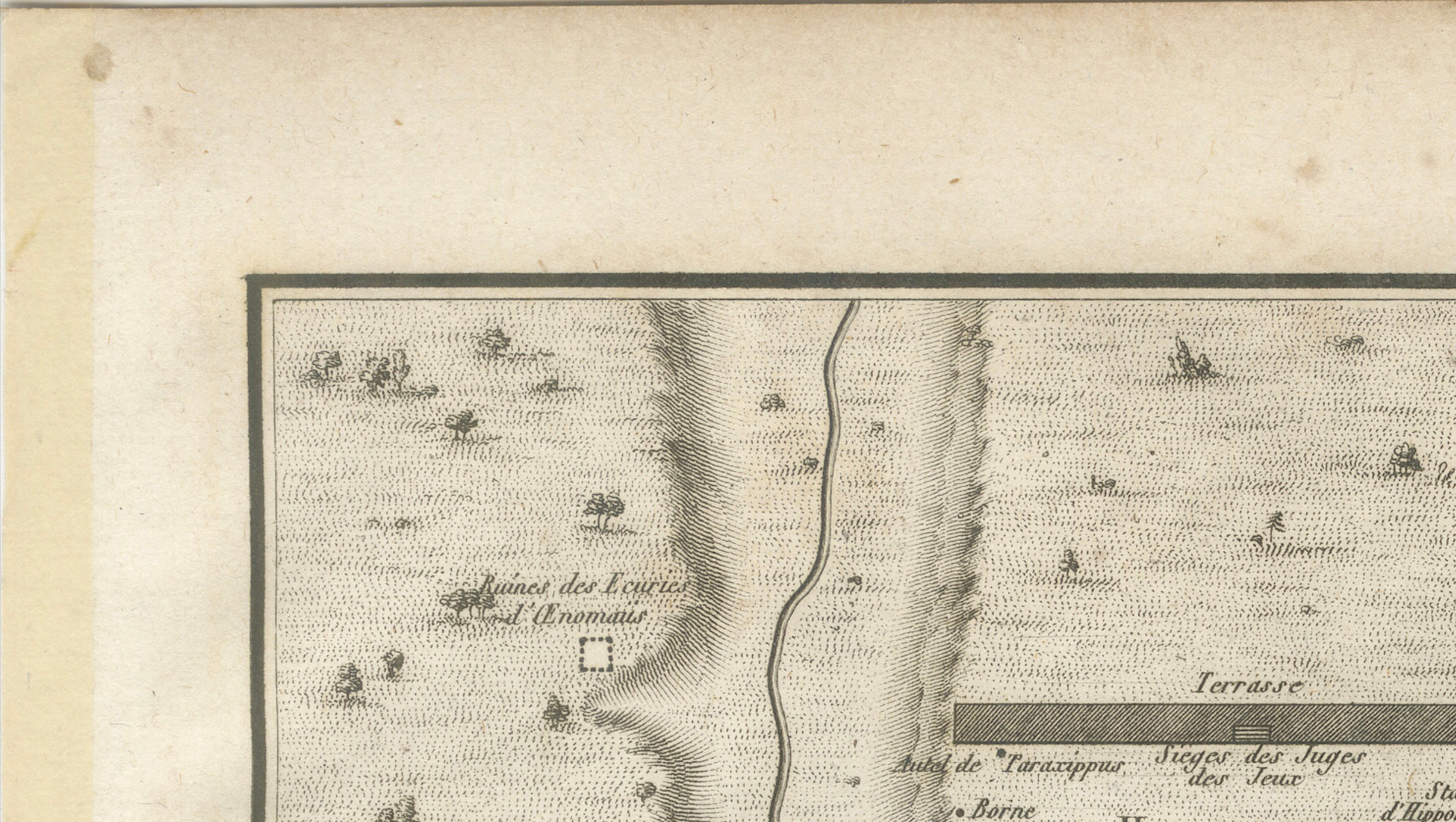 Ancient Olympia and Olympic Games Site Plan by Ambroise Tardieu, 1825