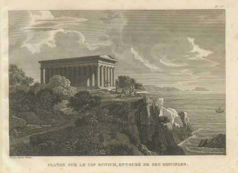 Plato at Cape Sounion with His Disciples, Ambroise Tardieu, 1825