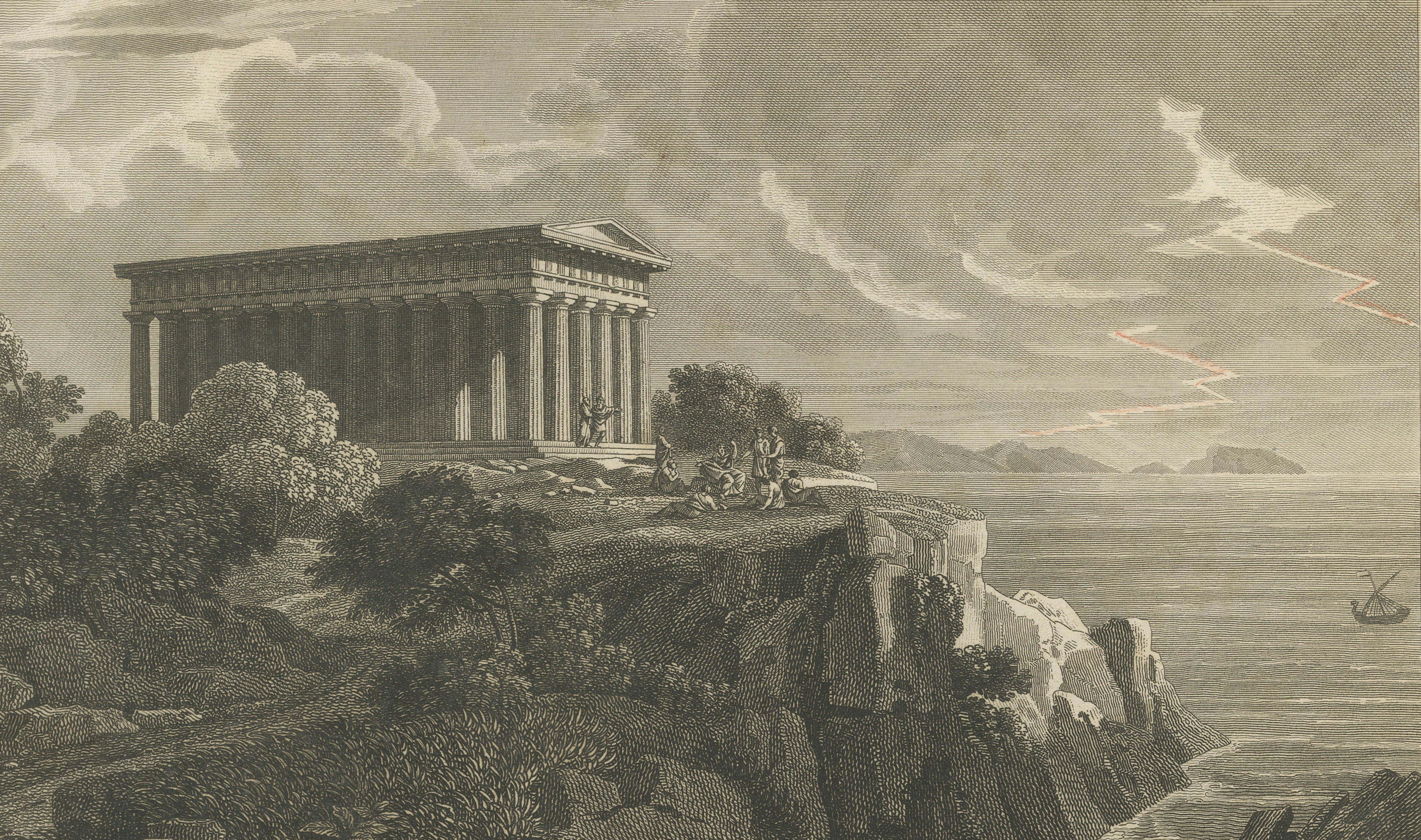 Plato at Cape Sounion with His Disciples, Ambroise Tardieu, 1825