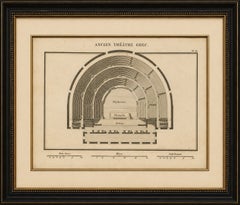Ancient Greek Theatre Architectural Plan by Ambroise Tardieu, 1825
