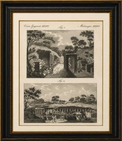 Original Antique Print of Archaeological Excavations by Bertuch, c. 1800