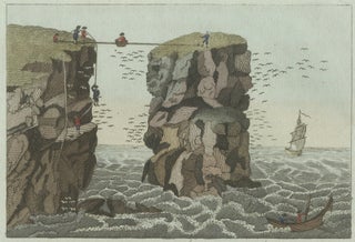 Original Antique Print of Iceland Geyser, Hekla and Orkney Bird Catchers, 1802, view 7