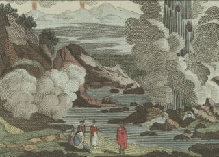 Original Antique Print of Iceland Geyser, Hekla and Orkney Bird Catchers, 1802, view 3
