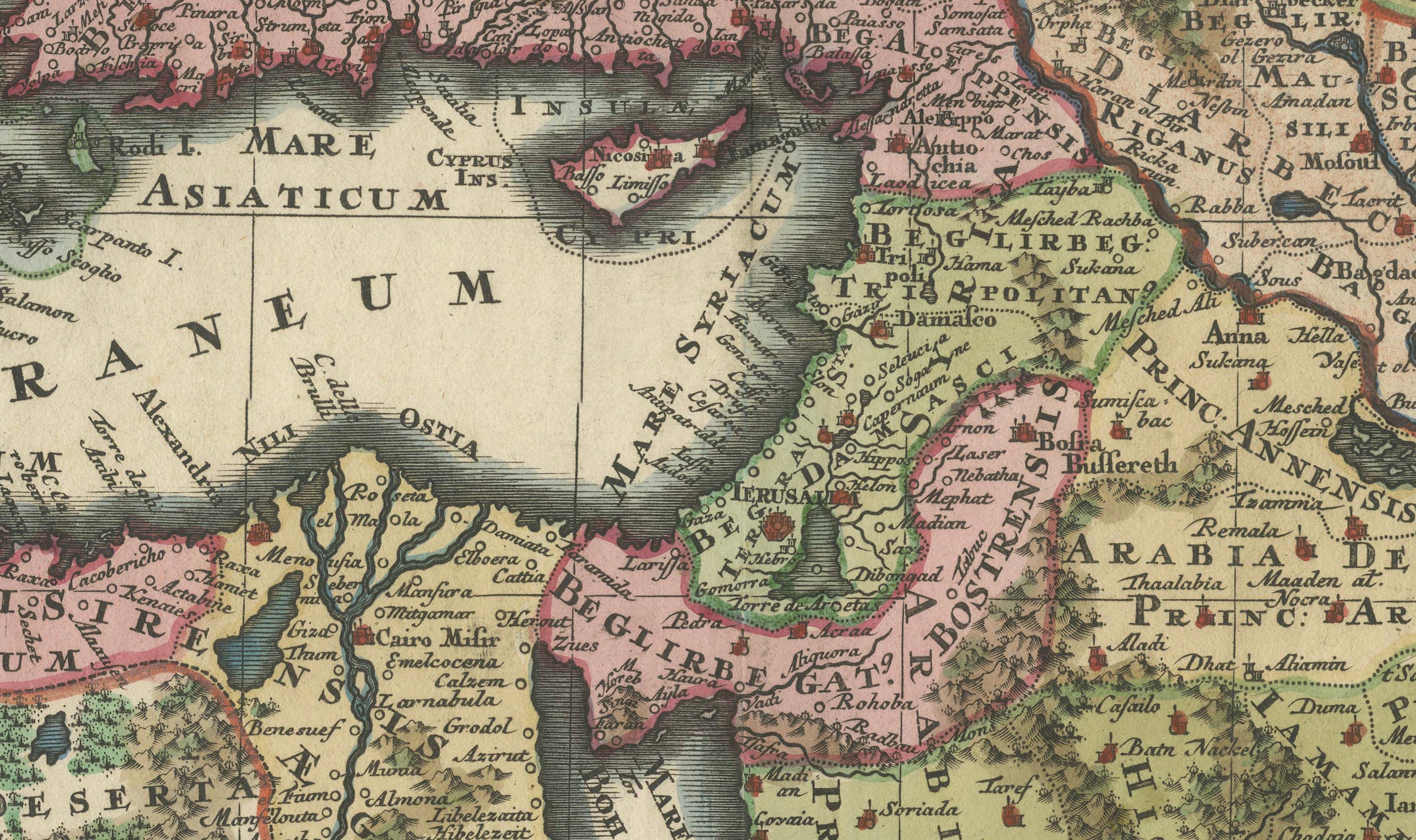 Antique Map of the Ottoman Empire by Matthäus Seutter, c. 1740