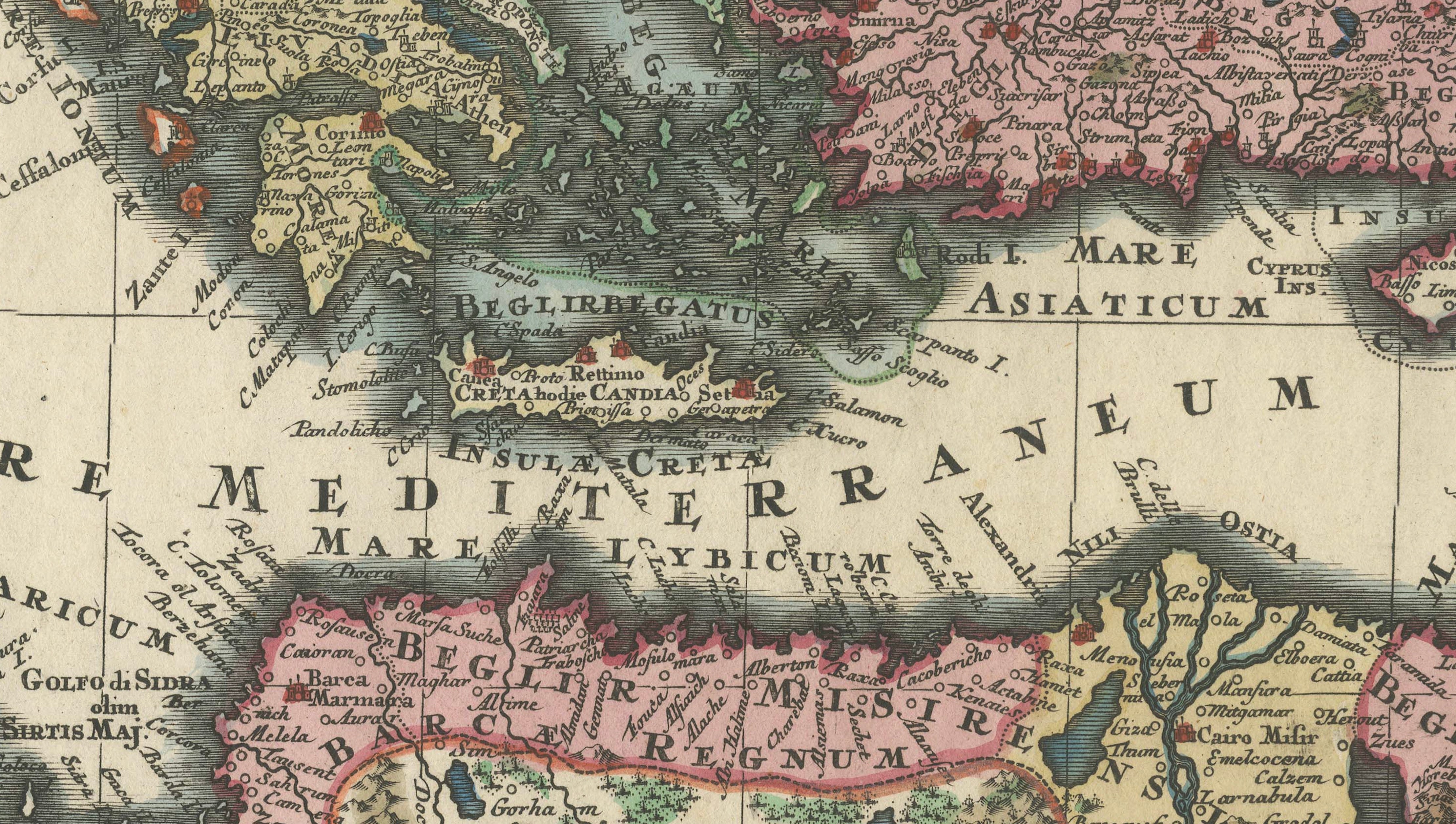 Antique Map of the Ottoman Empire by Matthäus Seutter, c. 1740
