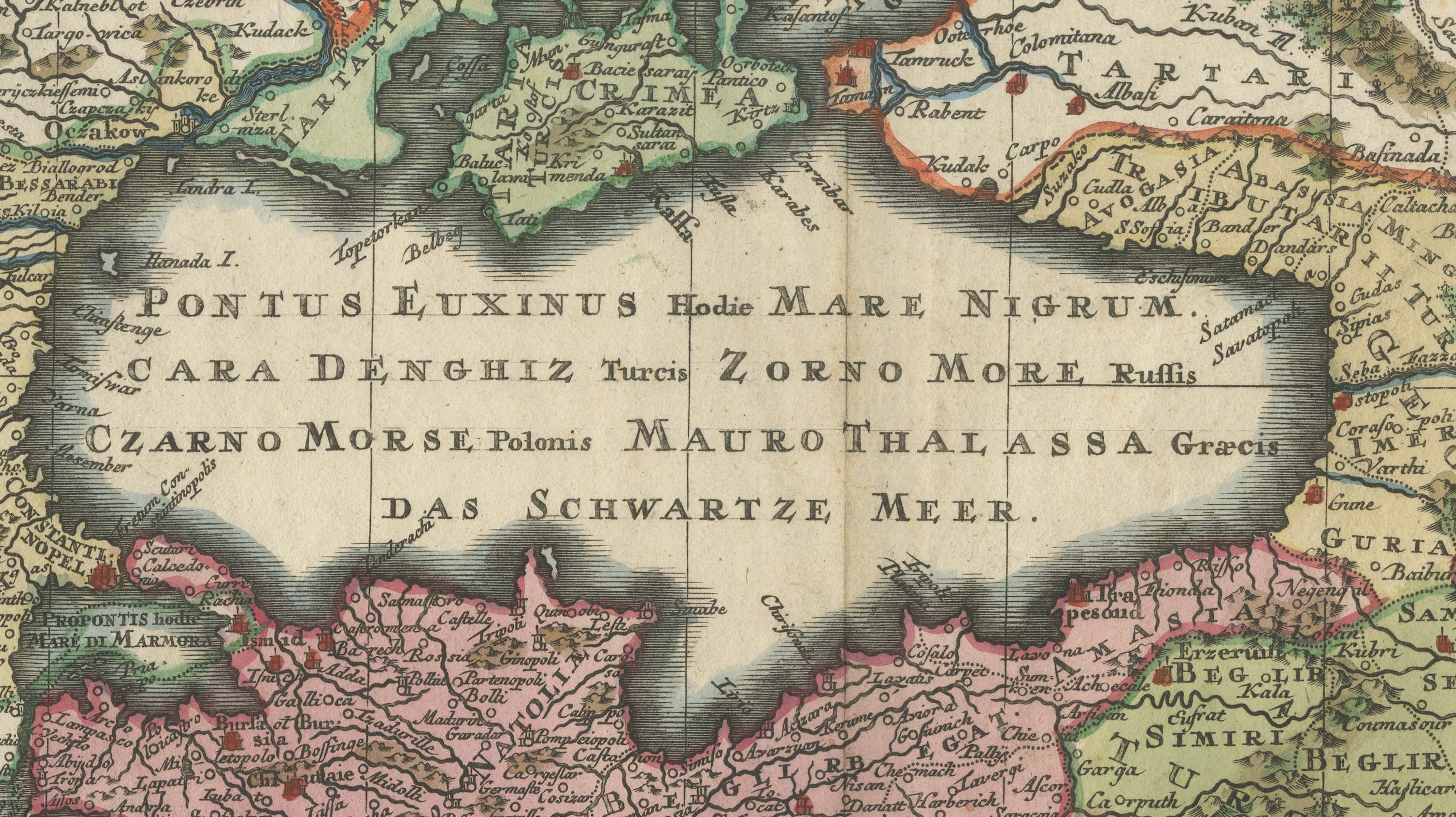 Antique Map of the Ottoman Empire by Matthäus Seutter, c. 1740