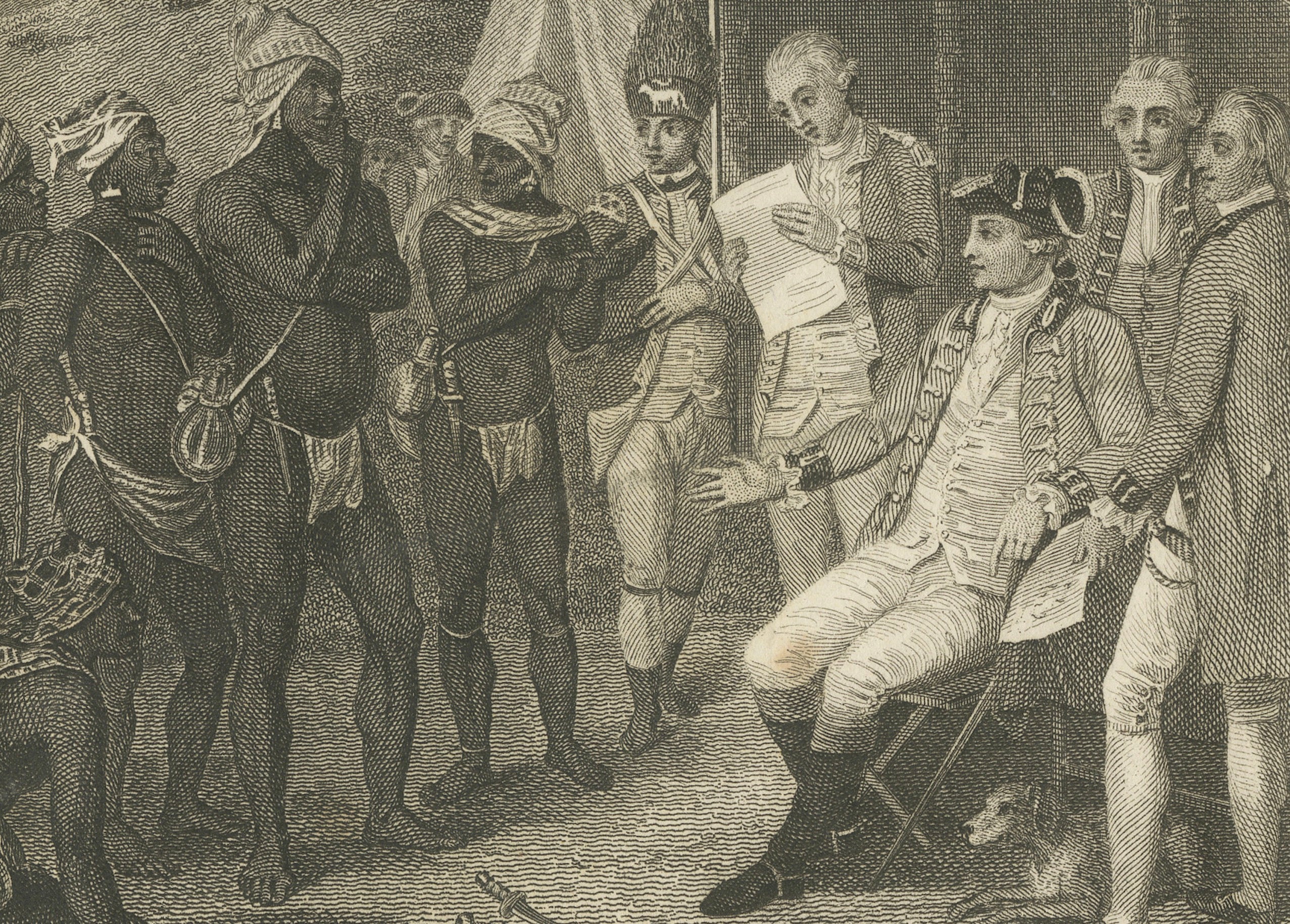 Jamaican Maroons, Antique Caribbean Engraving after Brunias, 1818