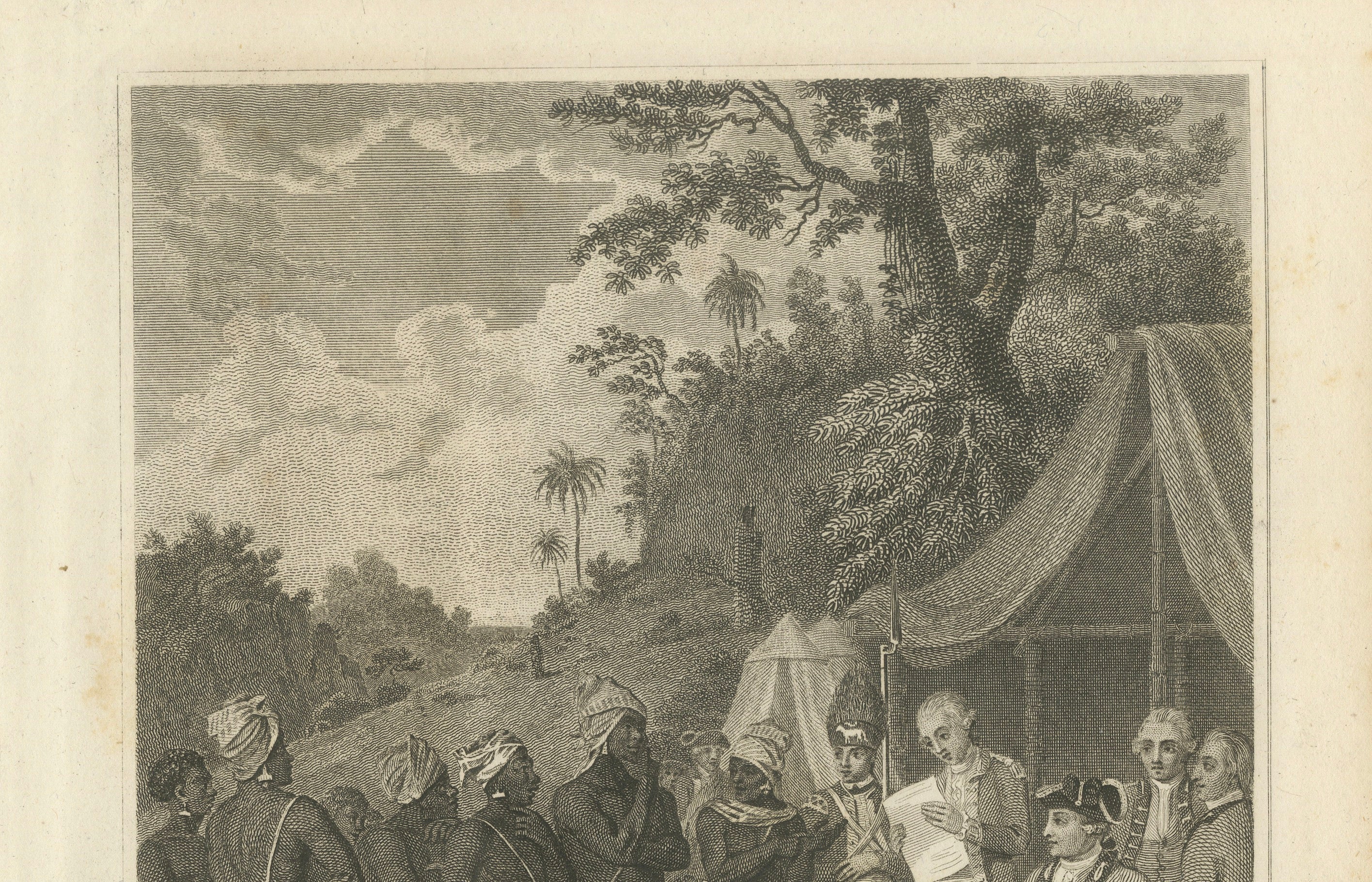 Jamaican Maroons, Antique Caribbean Engraving after Brunias, 1818