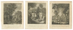 Set of Three Antique St. Vincent Engravings after Agostino Brunias, 1818
