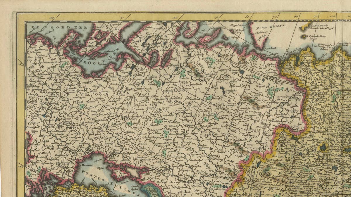 Decorative Antique Map of Asia and the East Indies, circa 1720