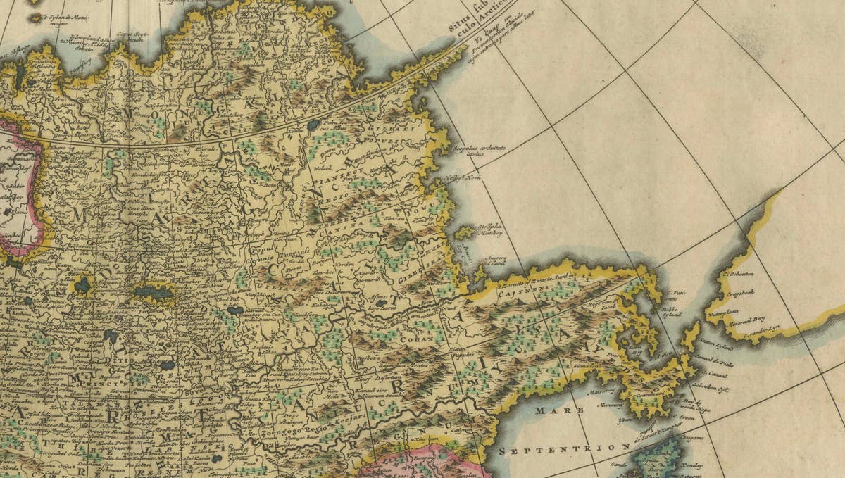 Decorative Antique Map of Asia and the East Indies, circa 1720