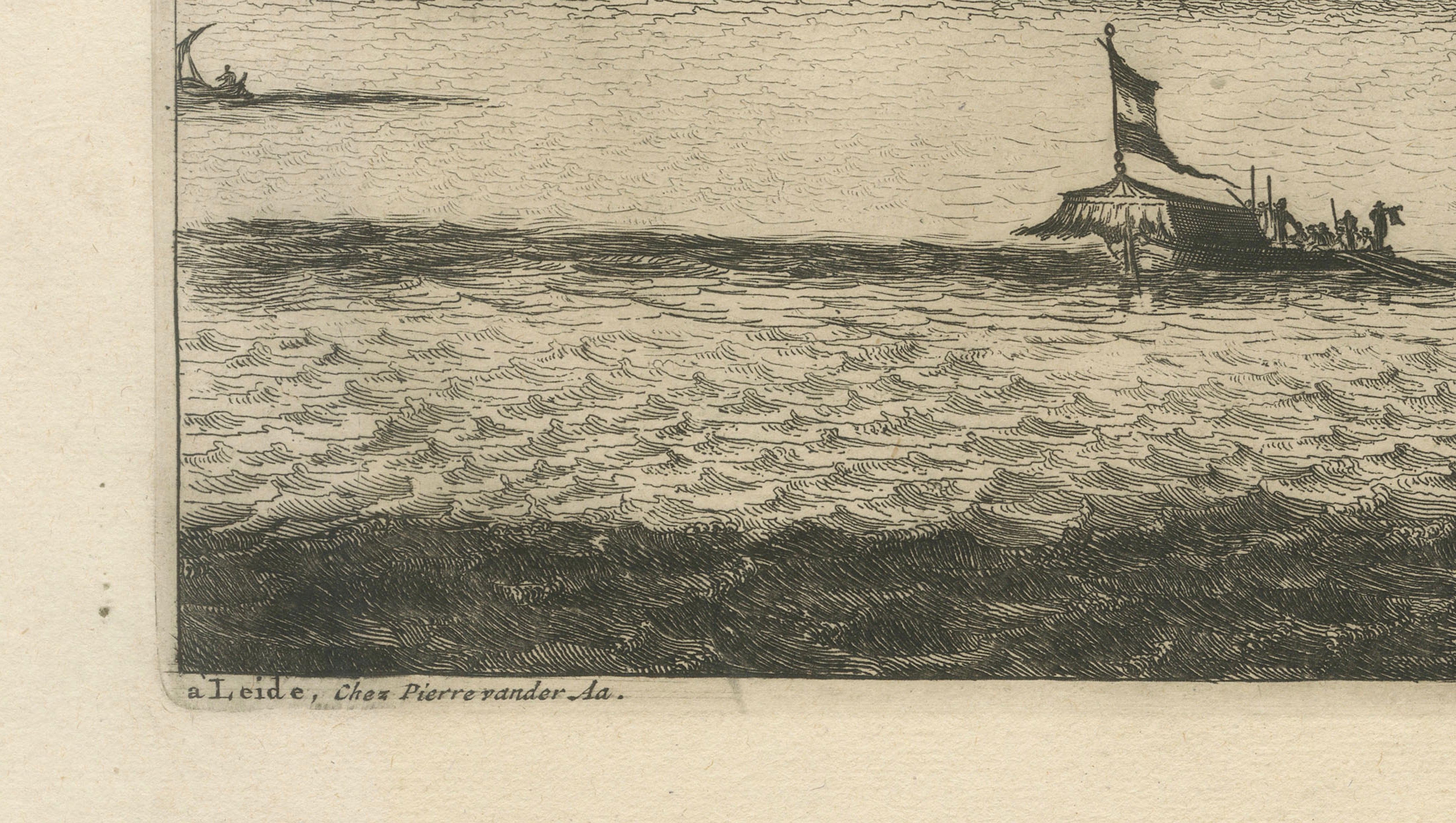 Rare View of Olinda Pernambuco Brazil and Dutch Fleet, 1671