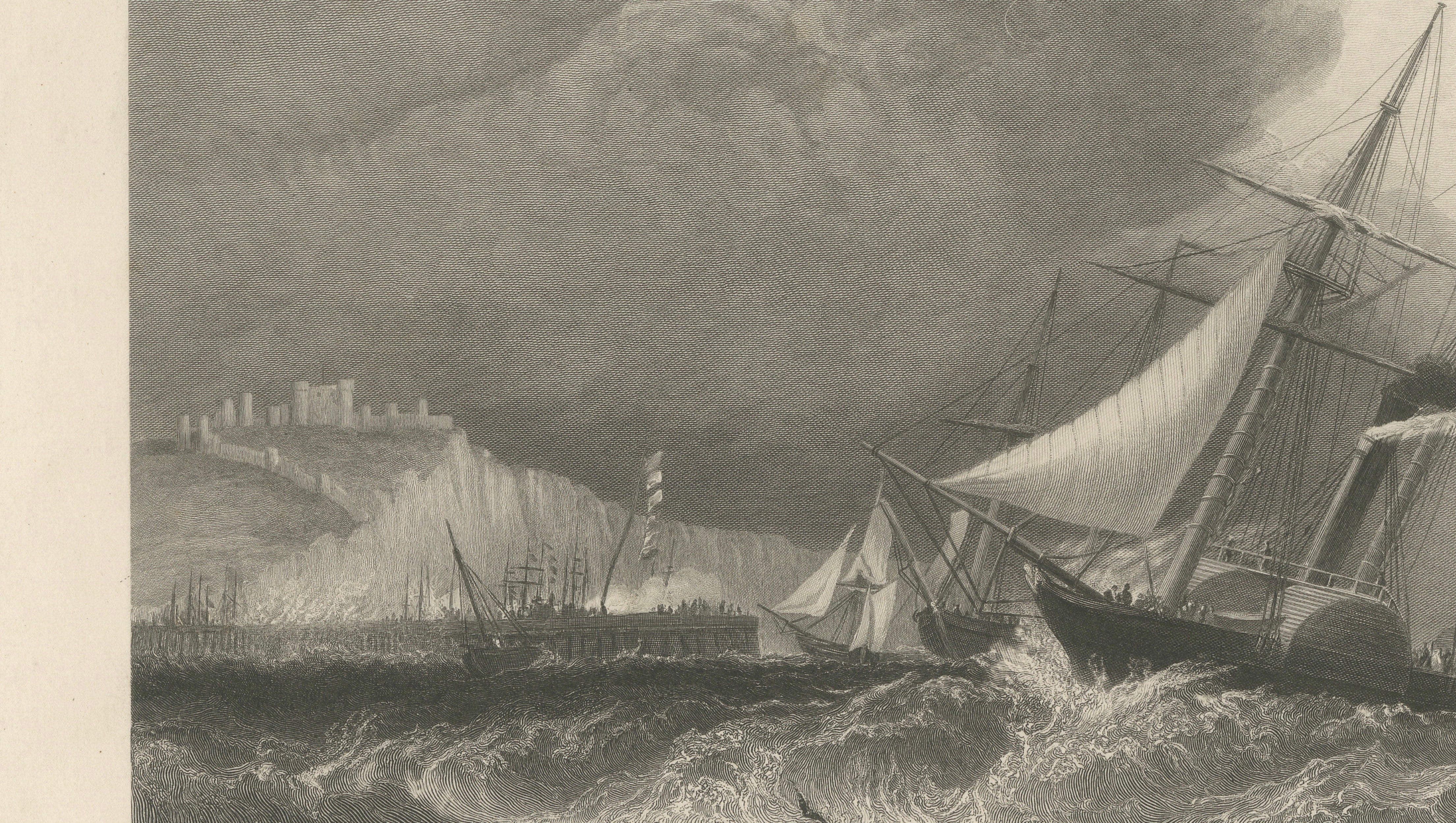 Prince Albert Landing at Dover – Royal Maritime Engraving, c.1840