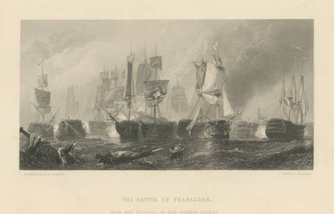 The Battle of Trafalgar, Admiral Nelson & British Fleet, 1805