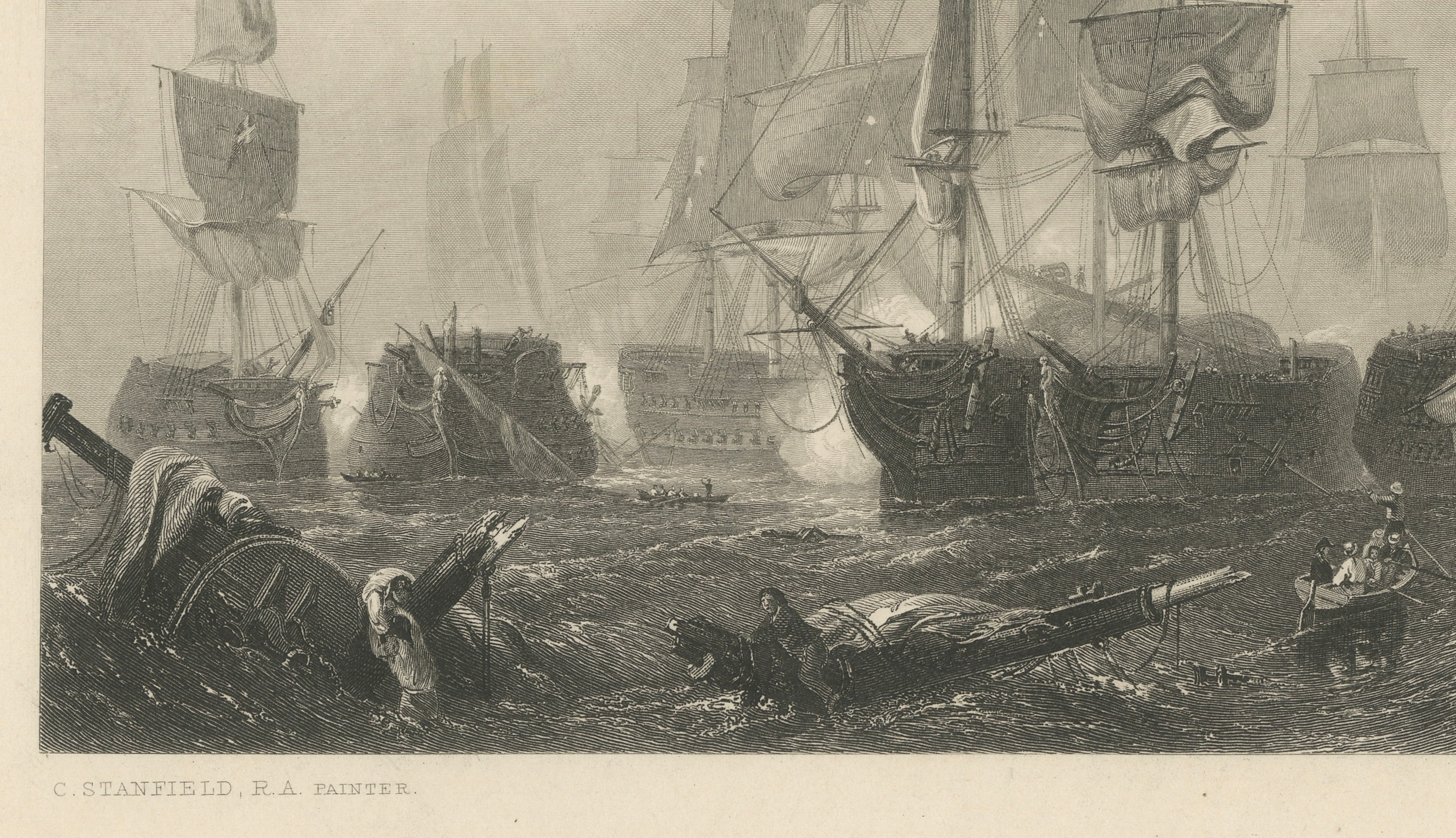 The Battle of Trafalgar, Admiral Nelson & British Fleet, 1805