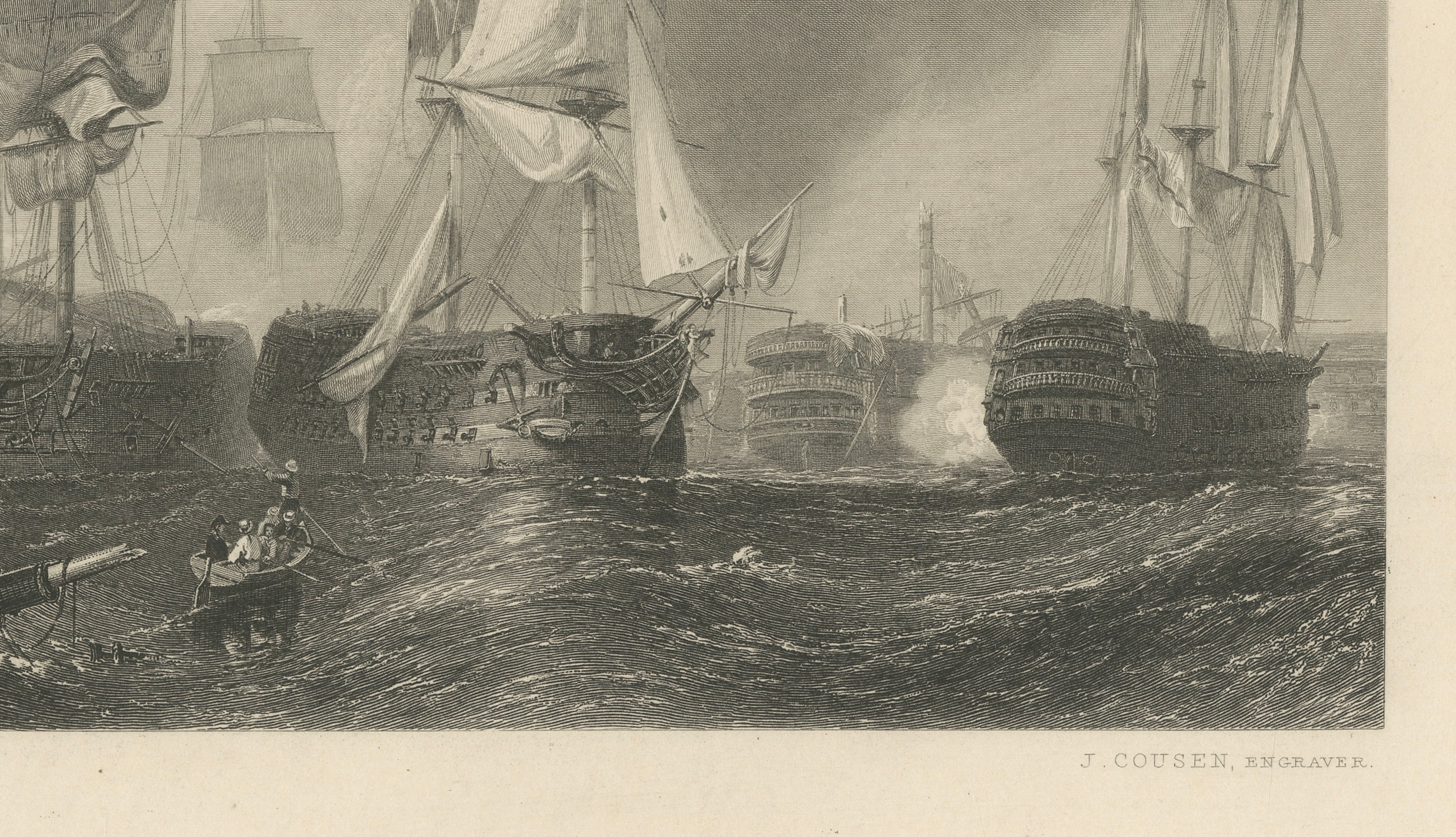 The Battle of Trafalgar, Admiral Nelson & British Fleet, 1805