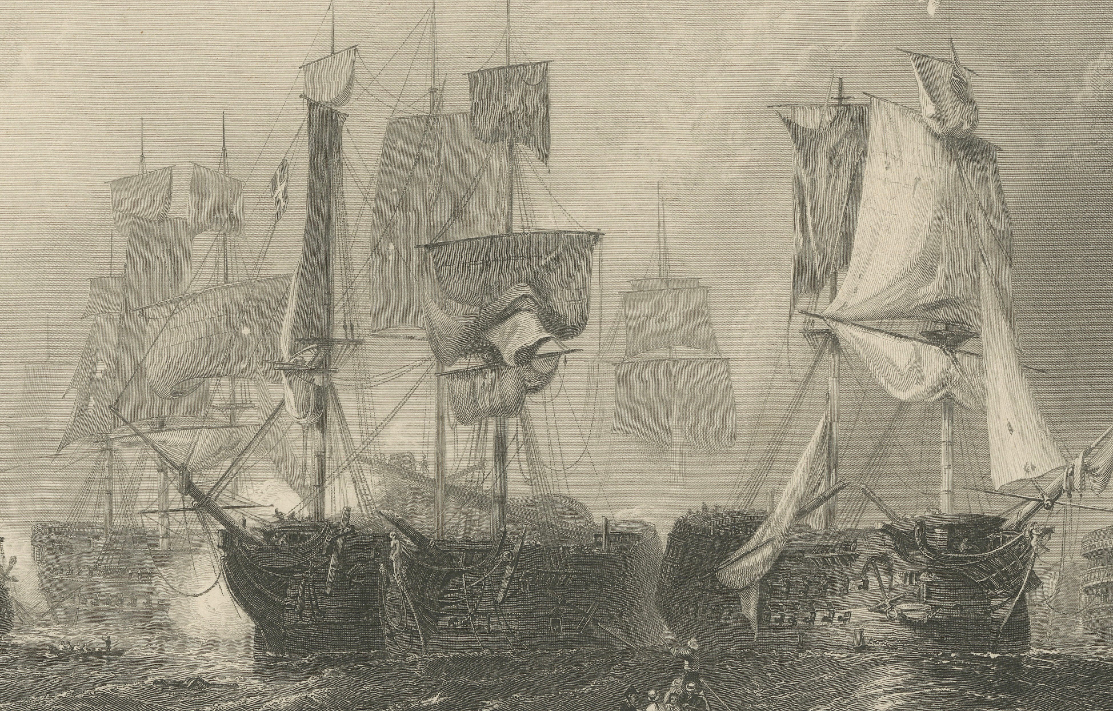 The Battle of Trafalgar, Admiral Nelson & British Fleet, 1805