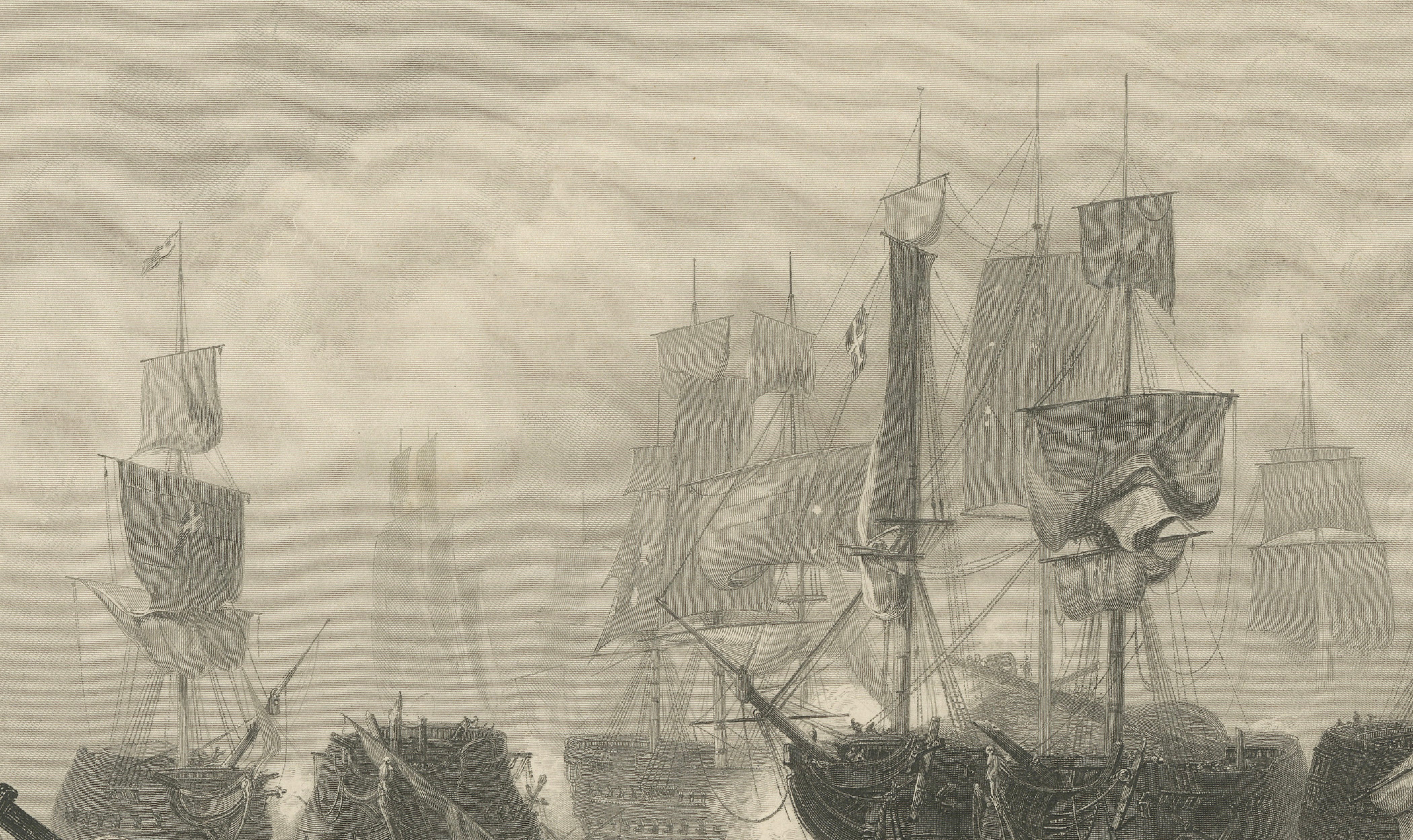 The Battle of Trafalgar, Admiral Nelson & British Fleet, 1805