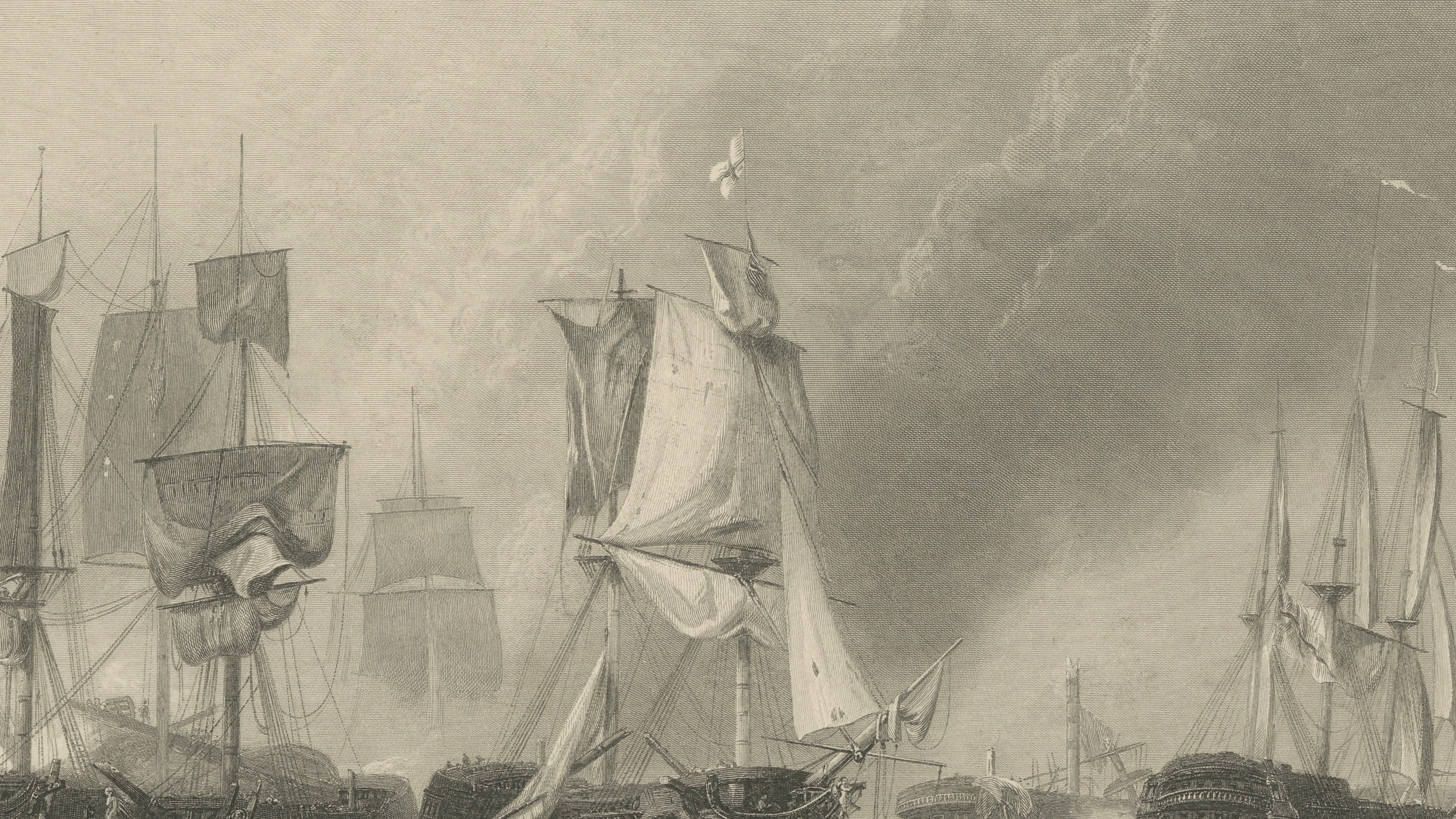 The Battle of Trafalgar, Admiral Nelson & British Fleet, 1805