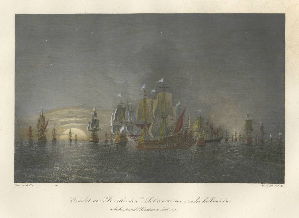 Chevalier de Saint-Pol Fighting a Dutch Squadron, c. 1840
