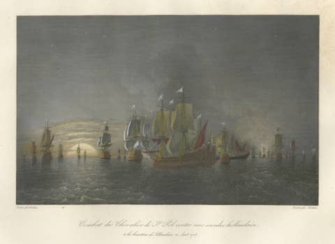 Chevalier de Saint-Pol Fighting a Dutch Squadron, c. 1840