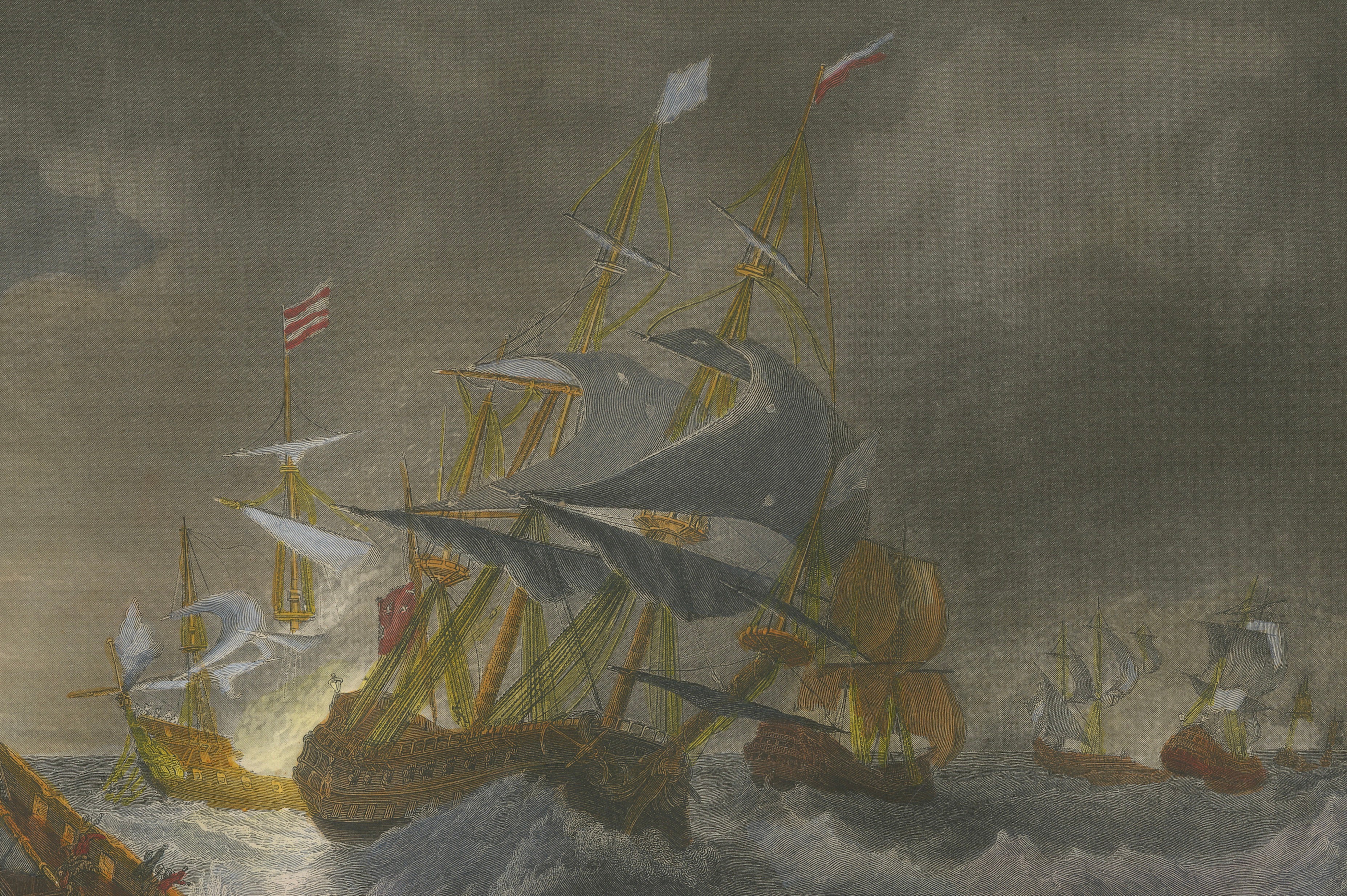 Battle in the North Sea at Calais after Théodore Gudin, c.1845