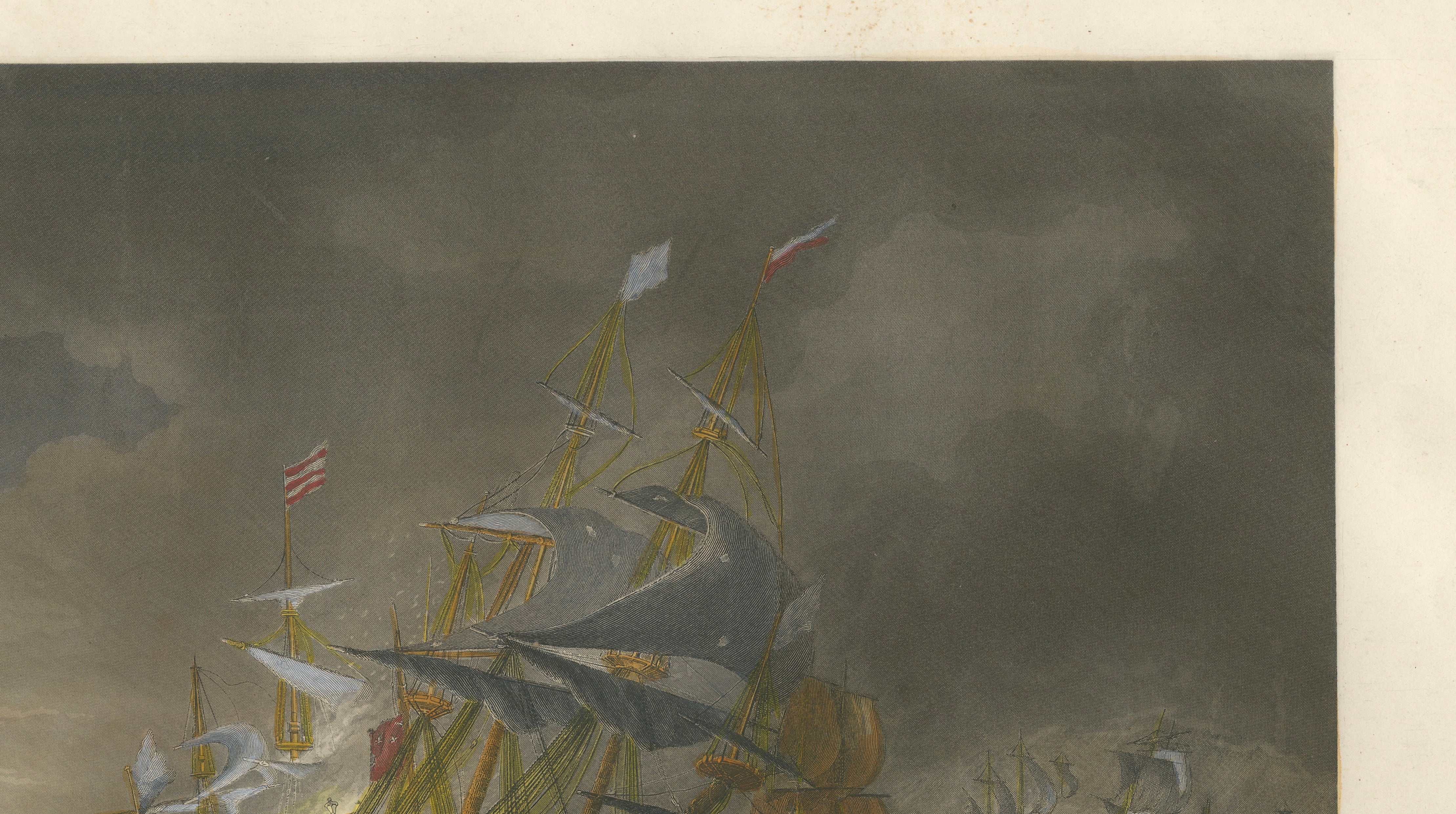 Battle in the North Sea at Calais after Théodore Gudin, c.1845