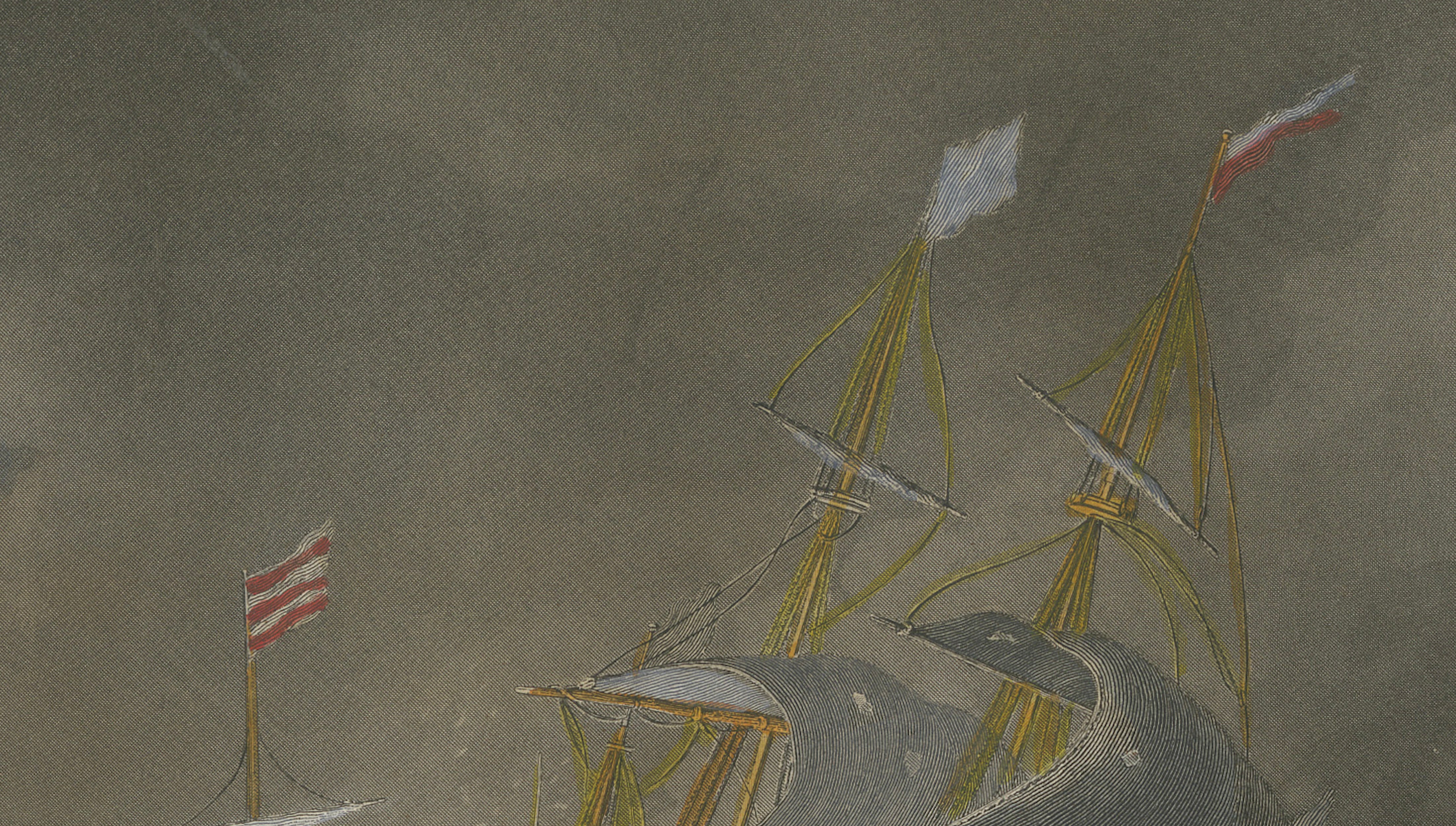 Battle in the North Sea at Calais after Théodore Gudin, c.1845