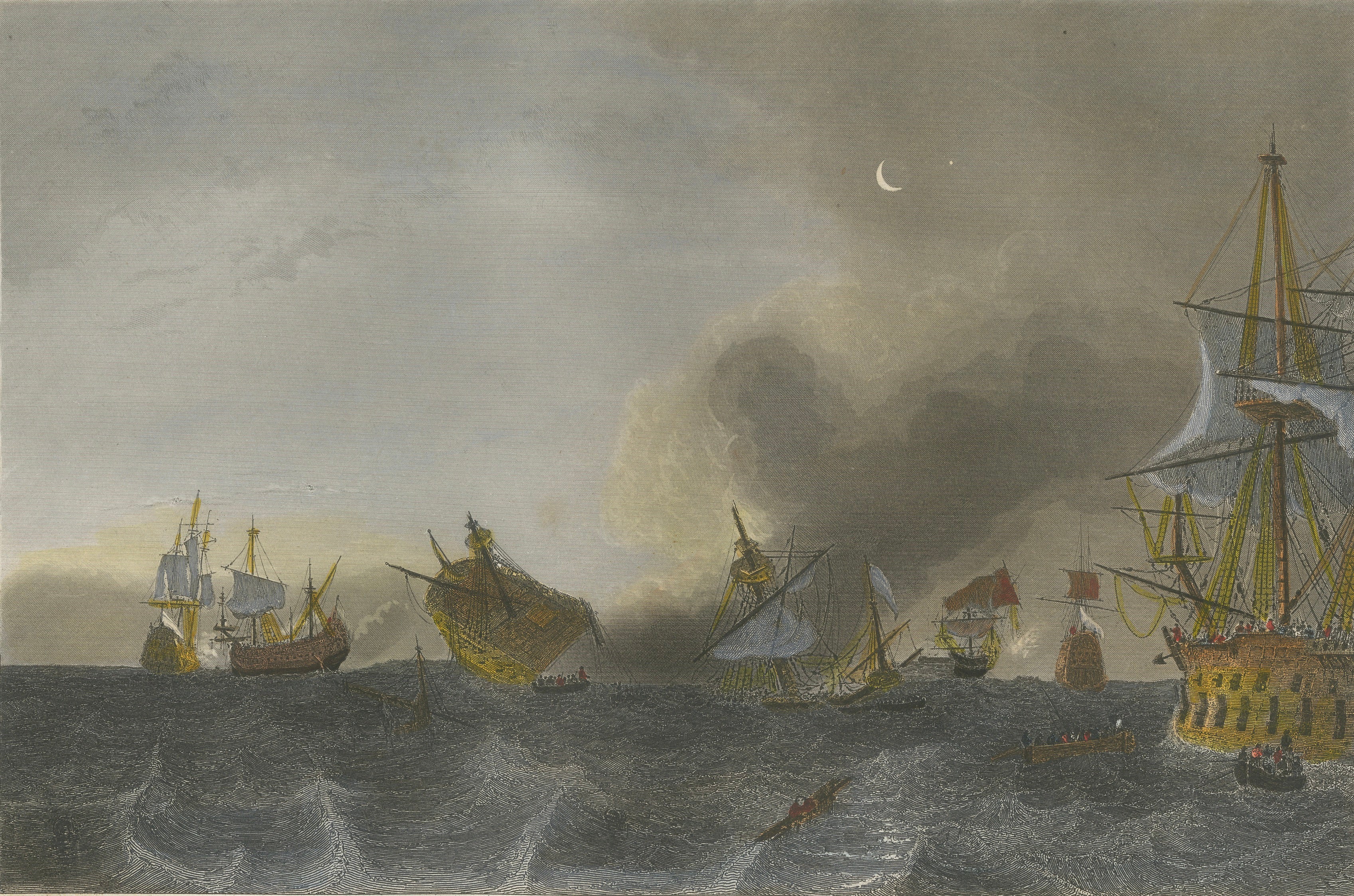Coëtlogon Captures Four Dutch Warships off Lisbon, 1839