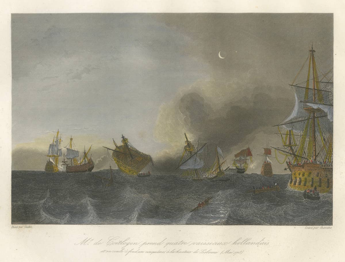 Coëtlogon Captures Four Dutch Warships off Lisbon, 1839