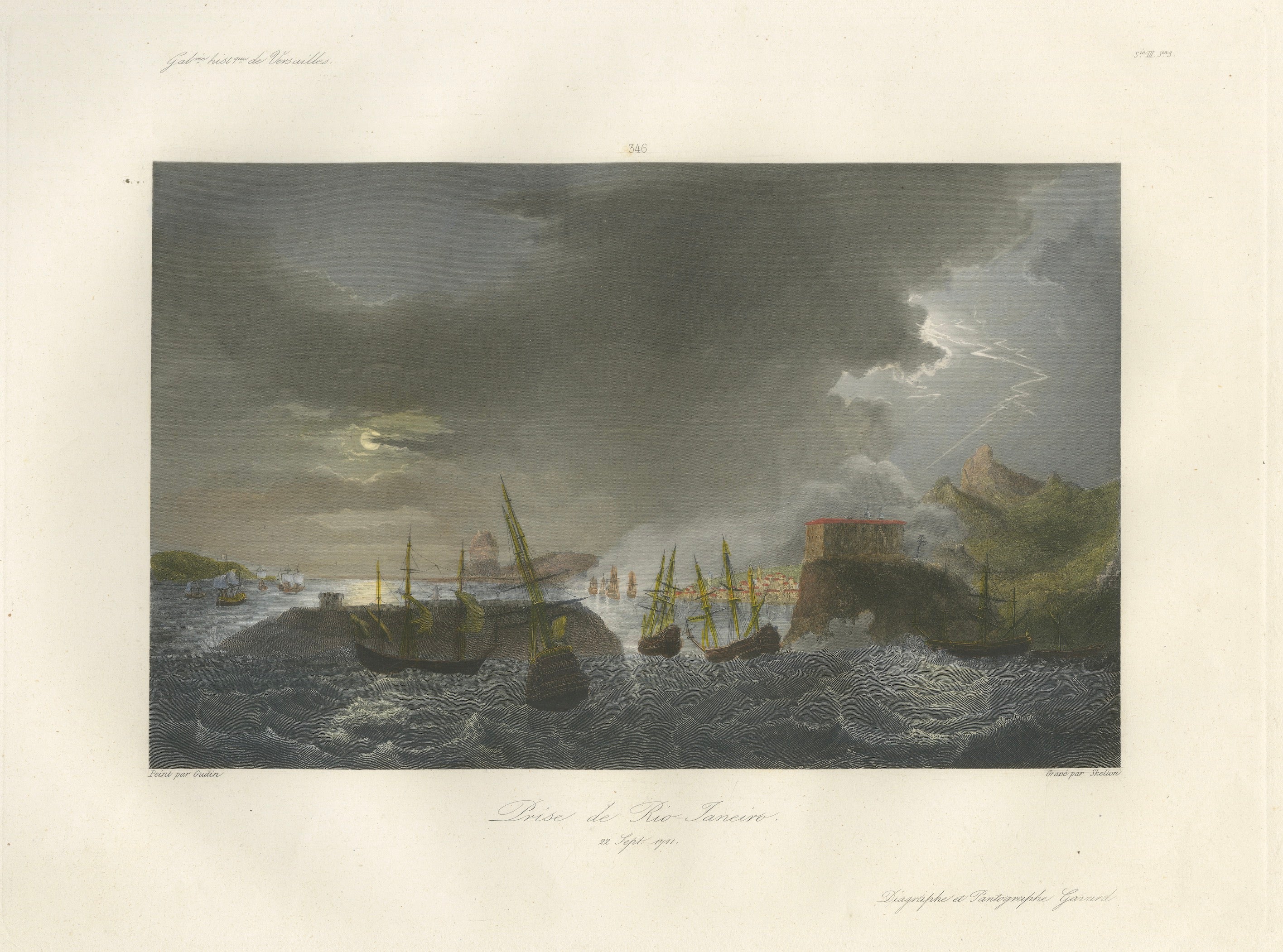 French Capture of Rio de Janeiro by Duguay-Trouin, 1838