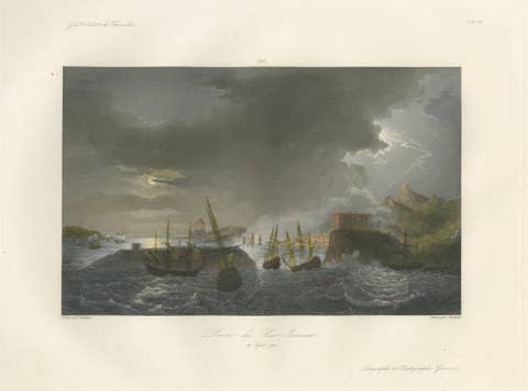 French Capture of Rio de Janeiro by Duguay-Trouin, 1838