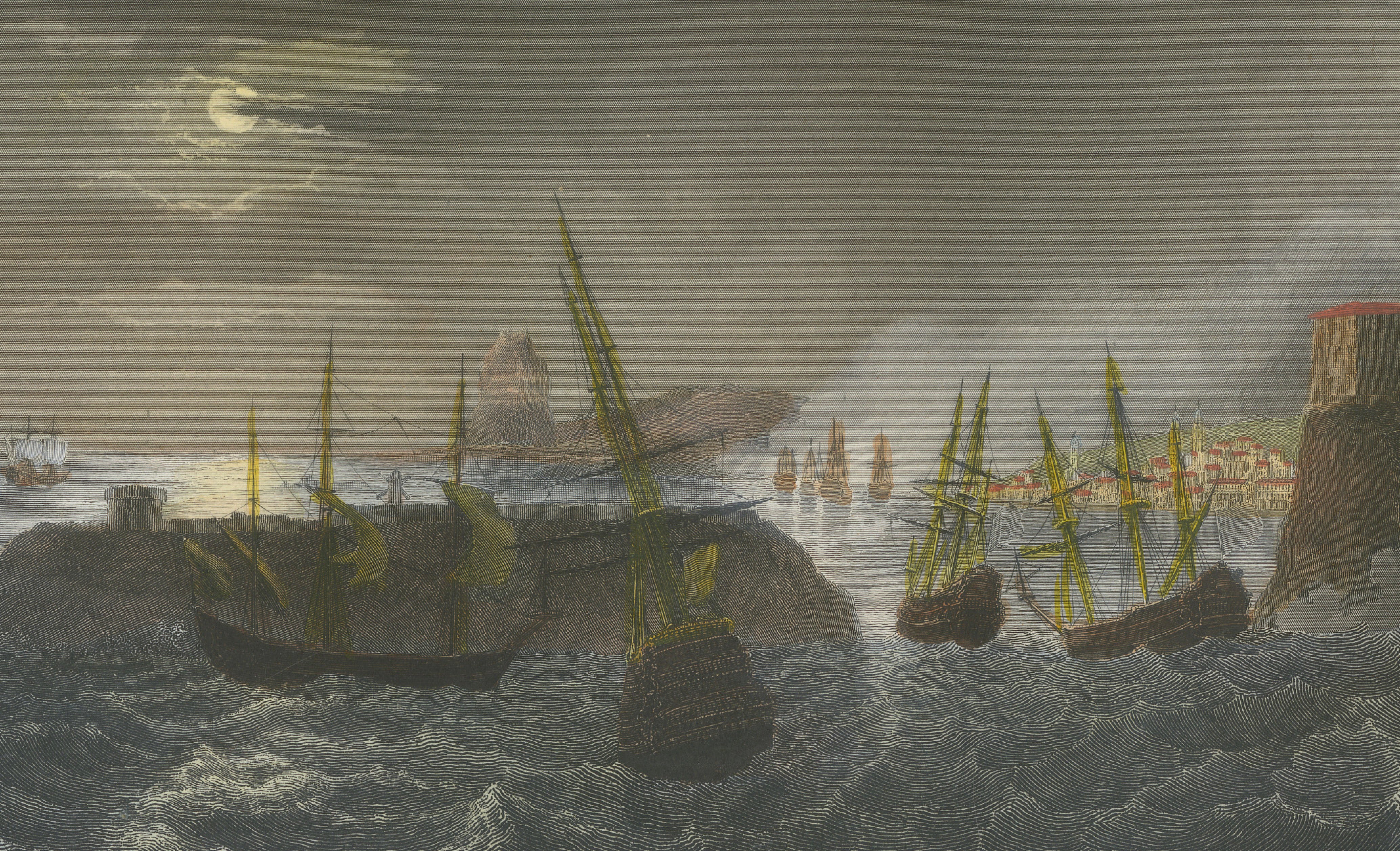 French Capture of Rio de Janeiro by Duguay-Trouin, 1838
