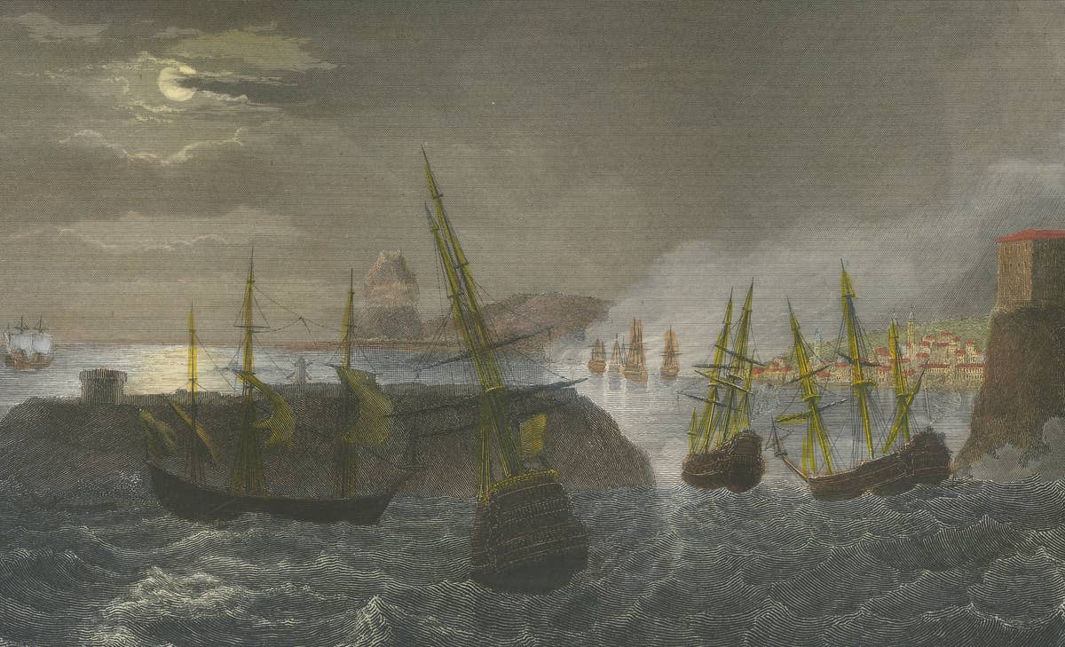 French Capture of Rio de Janeiro by Duguay-Trouin, 1838