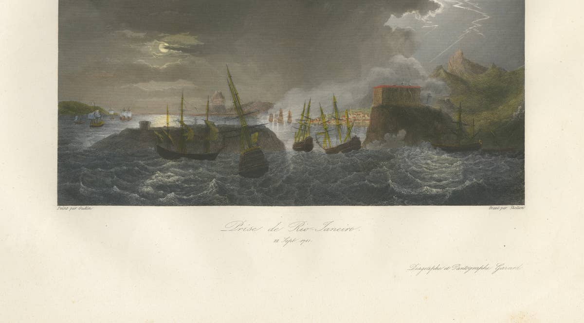 French Capture of Rio de Janeiro by Duguay-Trouin, 1838