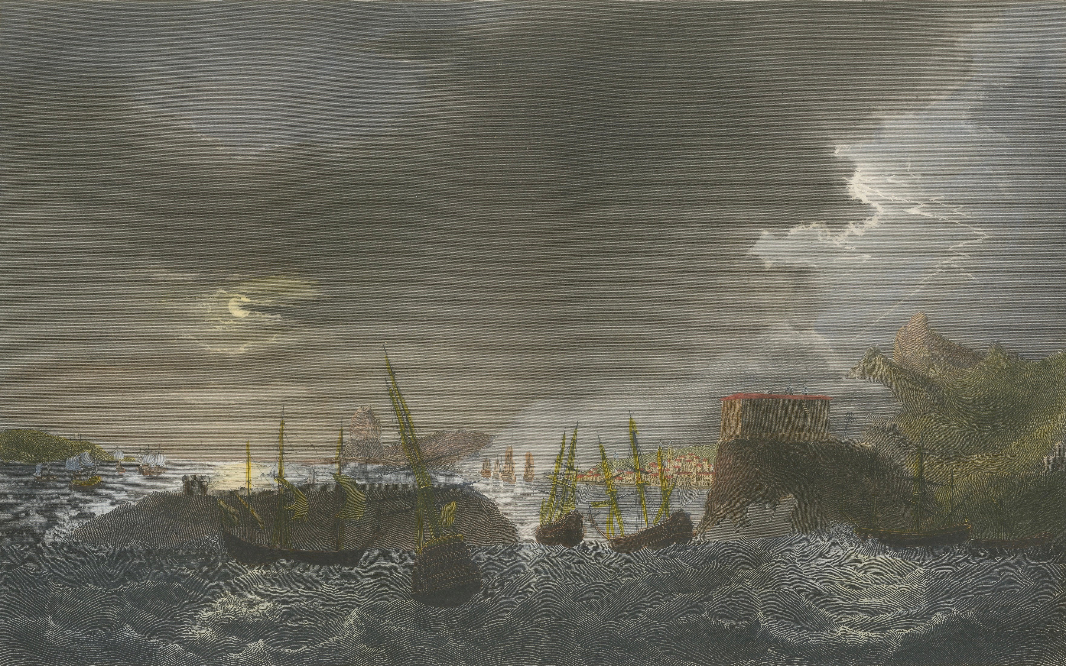 French Capture of Rio de Janeiro by Duguay-Trouin, 1838