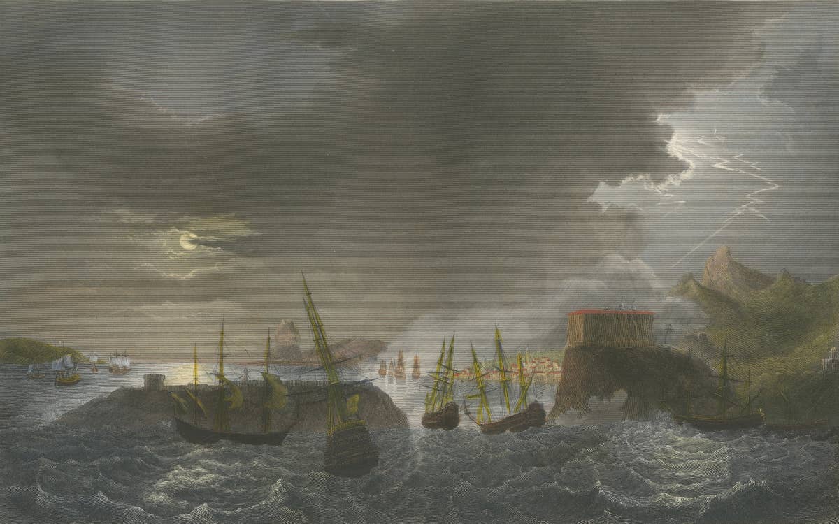 French Capture of Rio de Janeiro by Duguay-Trouin, 1838