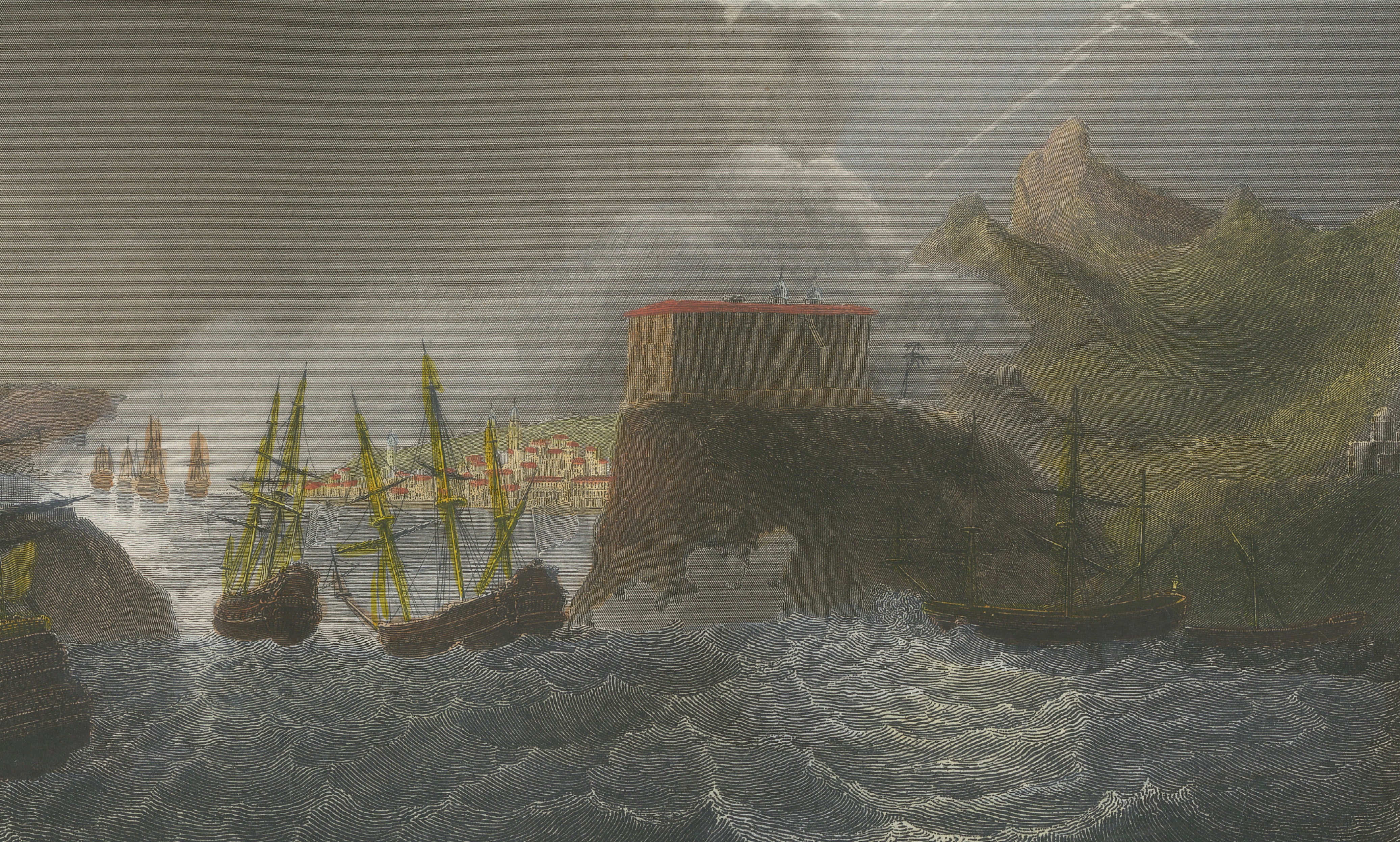 French Capture of Rio de Janeiro by Duguay-Trouin, 1838