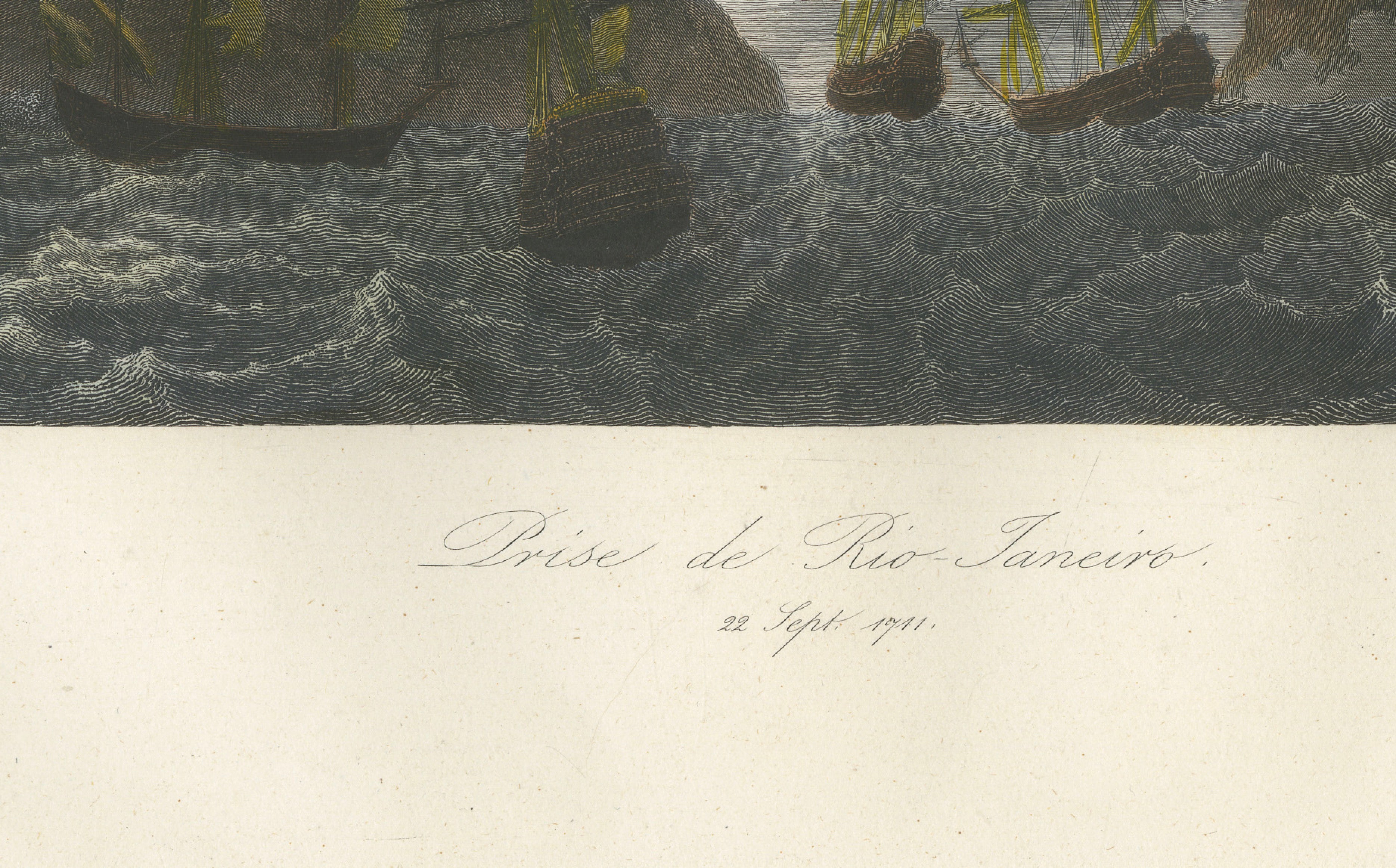 French Capture of Rio de Janeiro by Duguay-Trouin, 1838