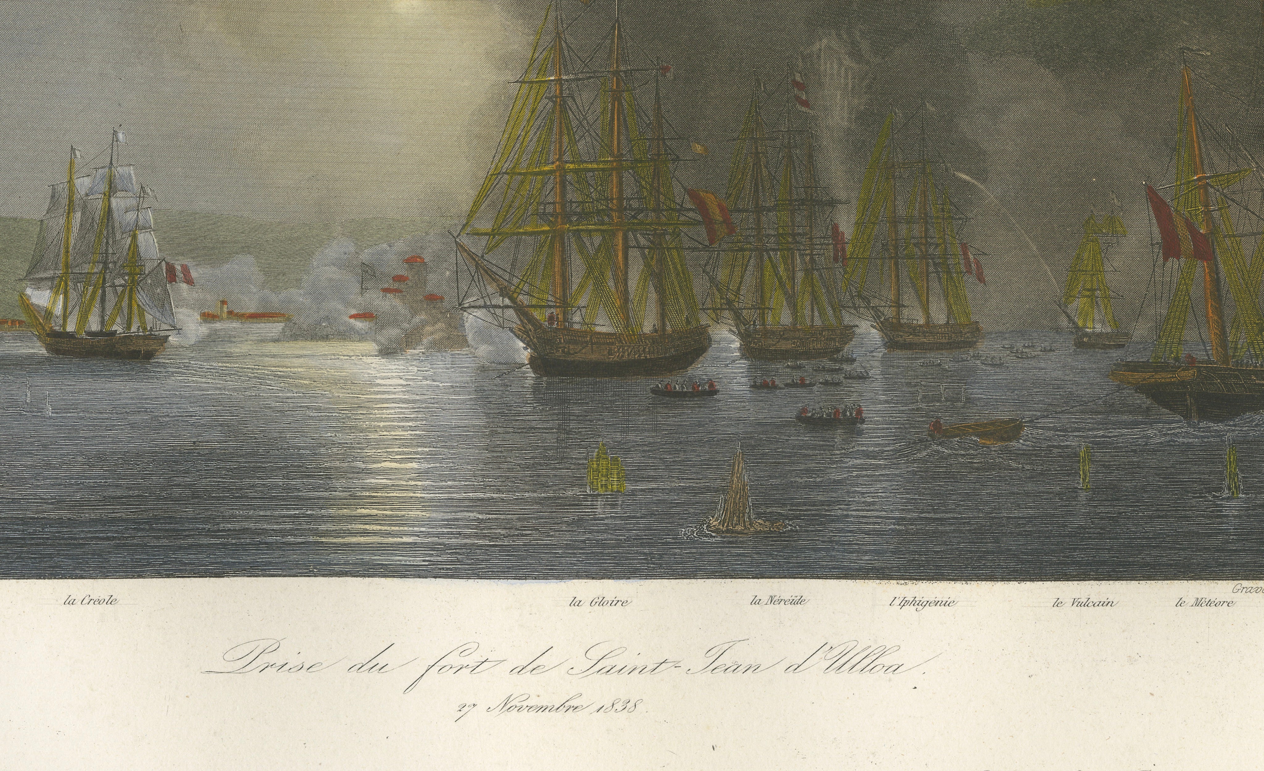 French Capture of San Juan de Ulúa, Mexico after Gudin, c.1840