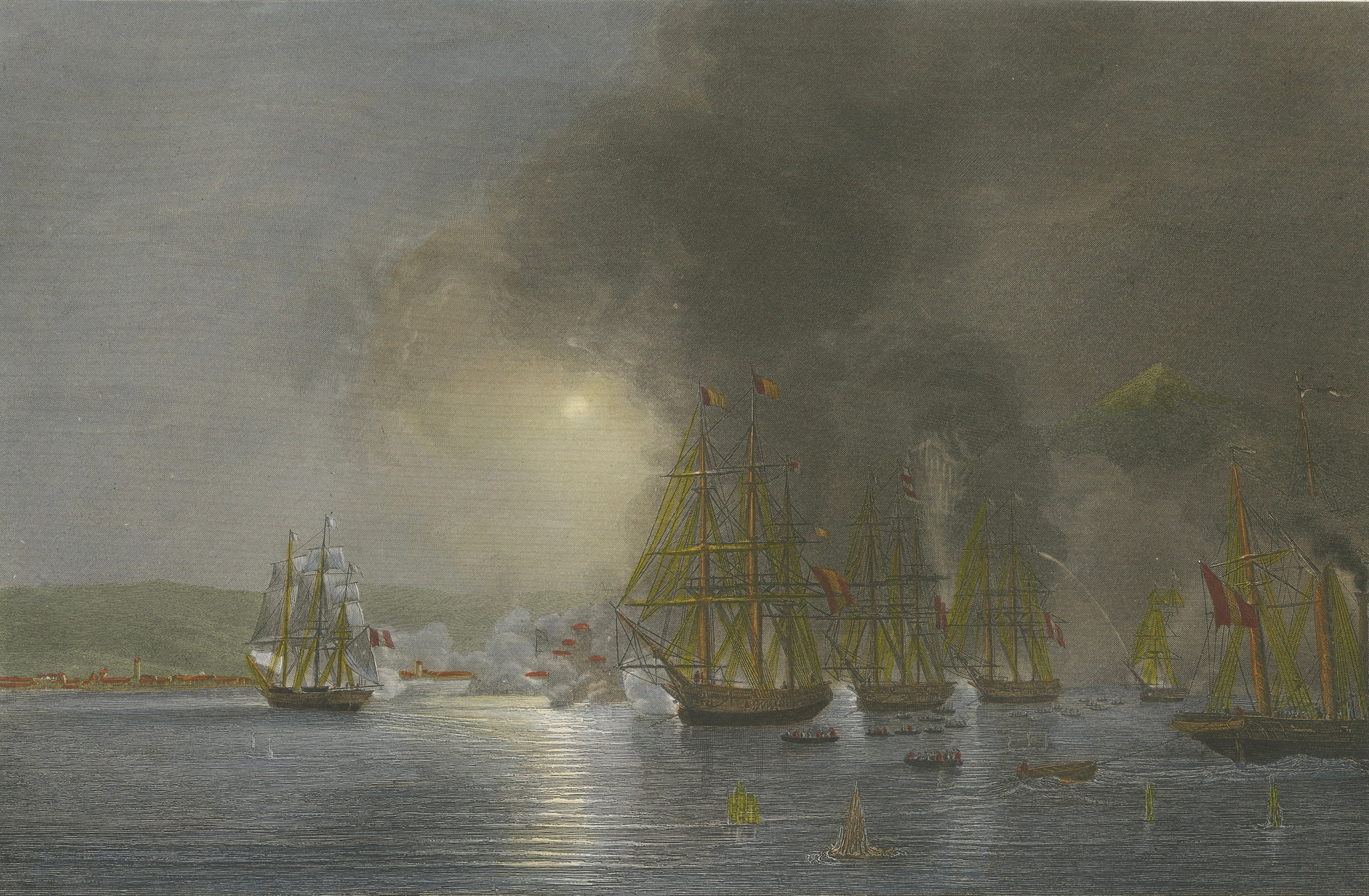 French Capture of San Juan de Ulúa, Mexico after Gudin, c.1840