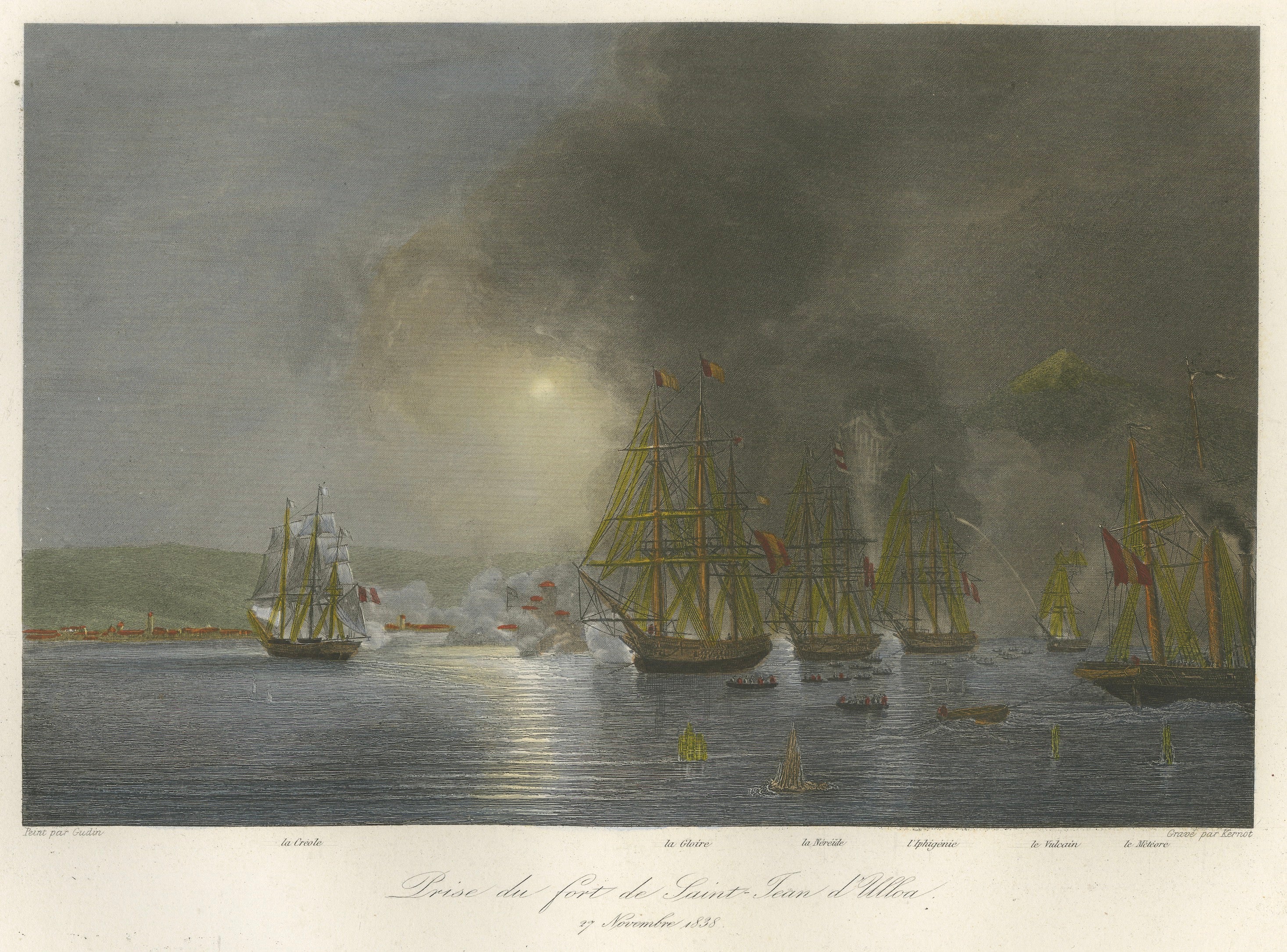 French Capture of San Juan de Ulúa, Mexico after Gudin, c.1840