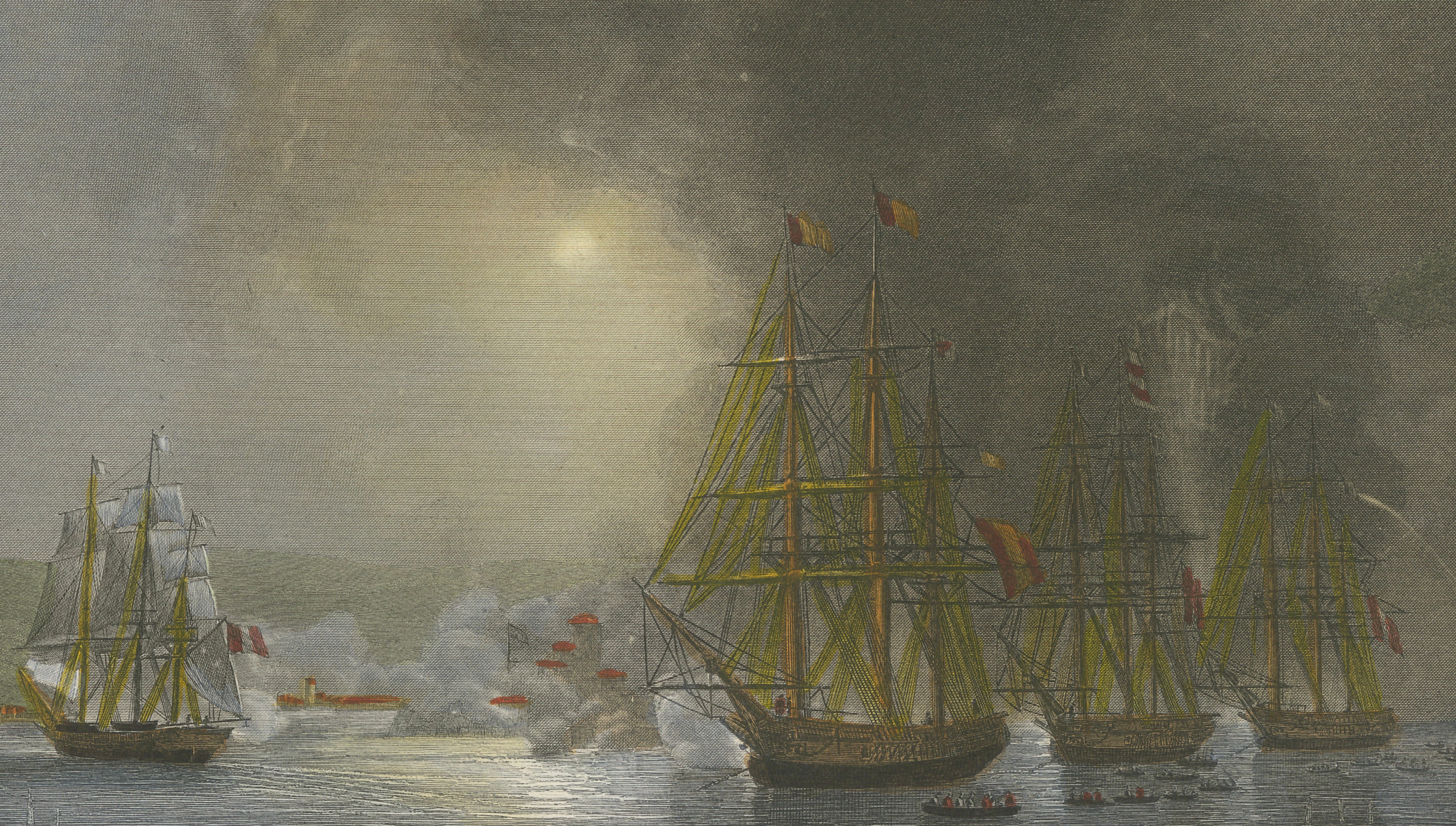 French Capture of San Juan de Ulúa, Mexico after Gudin, c.1840