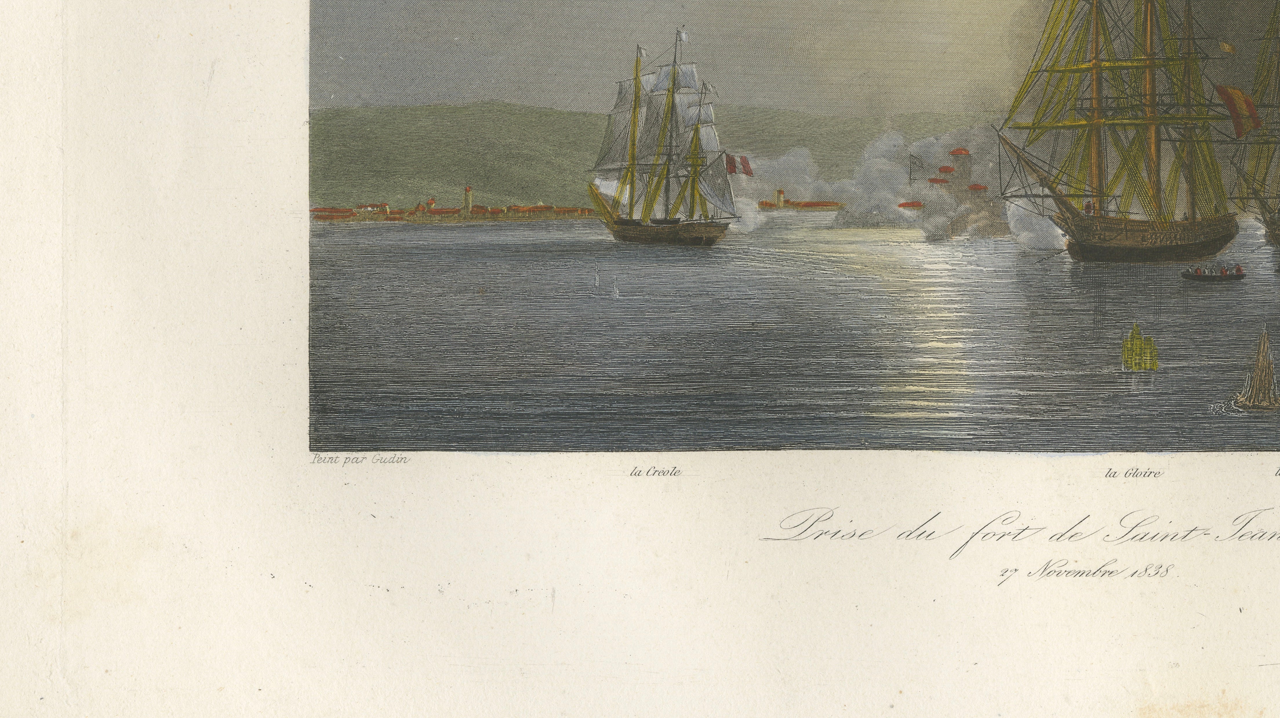 French Capture of San Juan de Ulúa, Mexico after Gudin, c.1840
