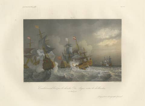 Chevalier Des Augers Fighting the Dutch after Gudin, c.1840