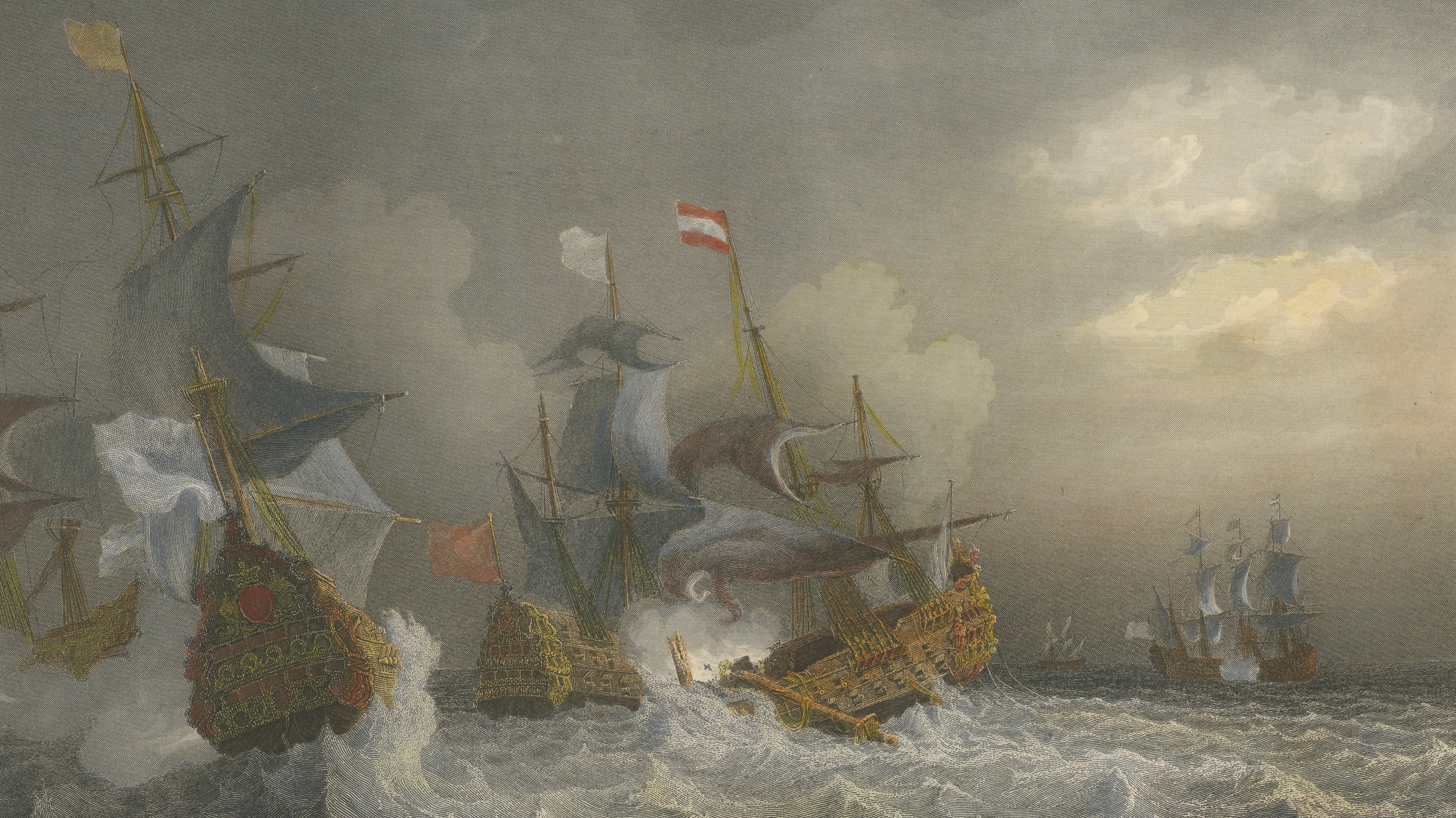 Chevalier Des Augers Fighting the Dutch after Gudin, c.1840