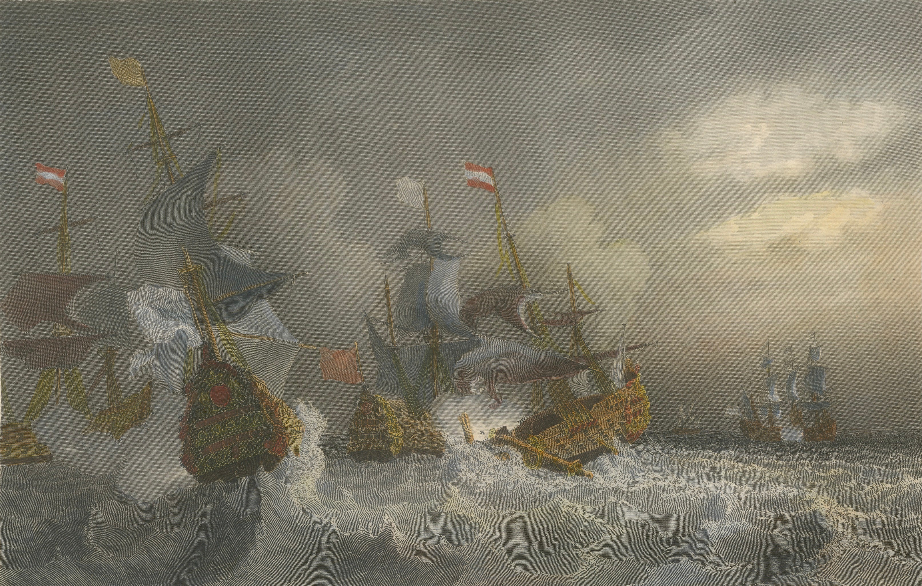 Chevalier Des Augers Fighting the Dutch after Gudin, c.1840