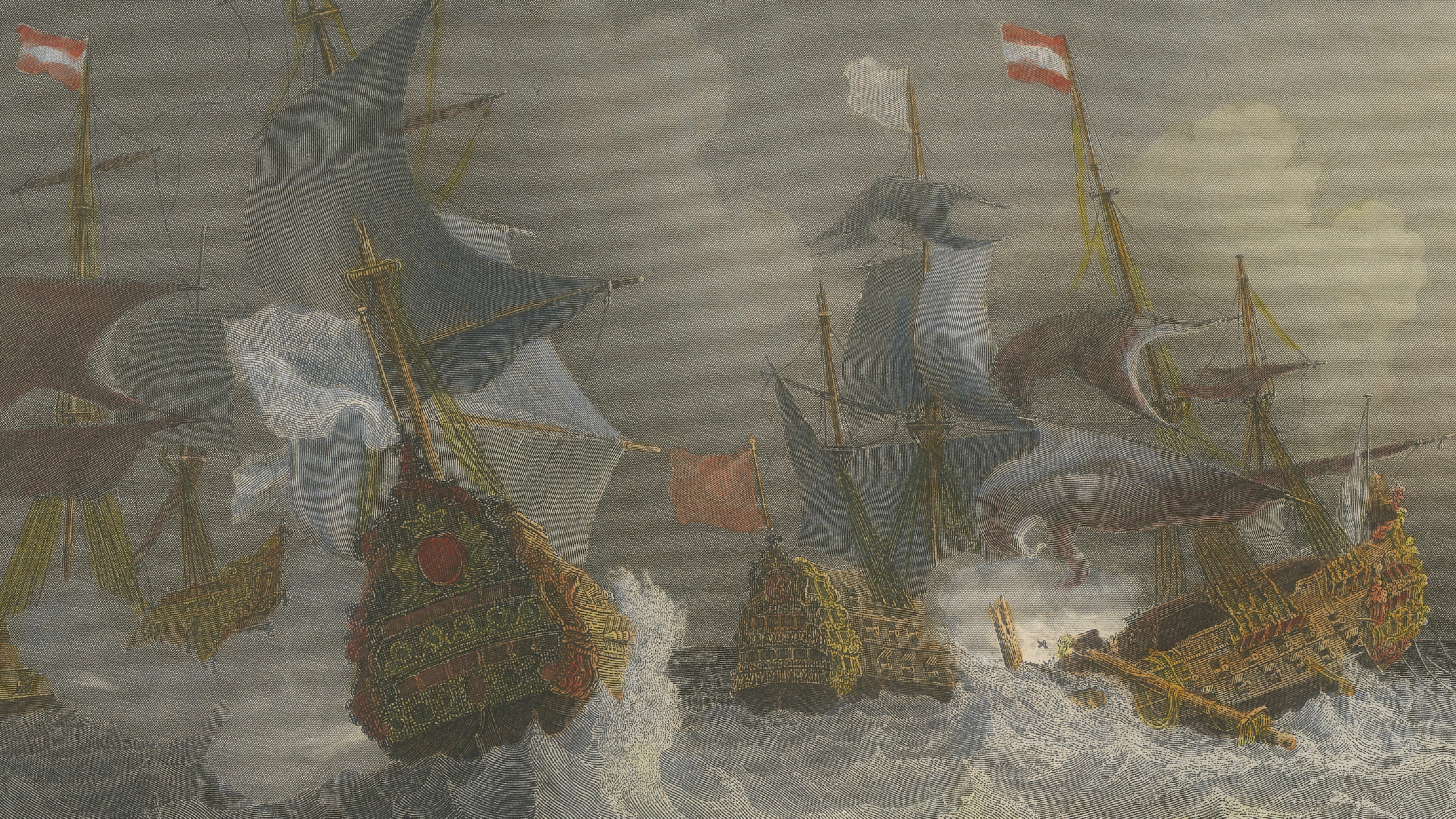Chevalier Des Augers Fighting the Dutch after Gudin, c.1840