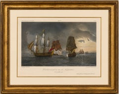 French-British Naval Battle of Negapatam, India, c.1840