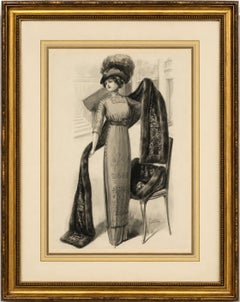 Ferdinand-Léon Ménétrier French Belle Époque Fur Fashion Design, c.1910